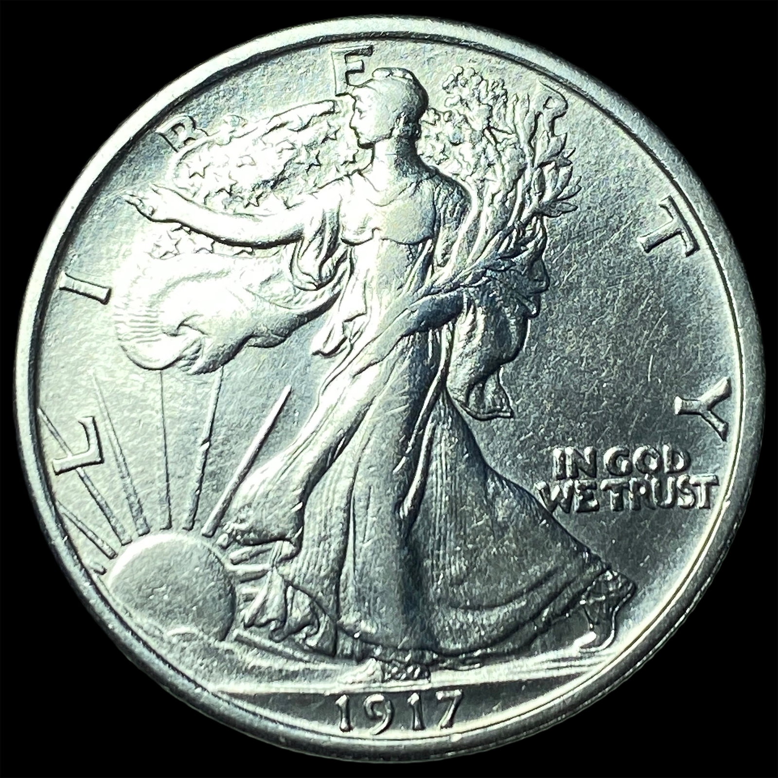 1917 Silver Walking Liberty Half Dollar CLOSELY UNCIRCULATED