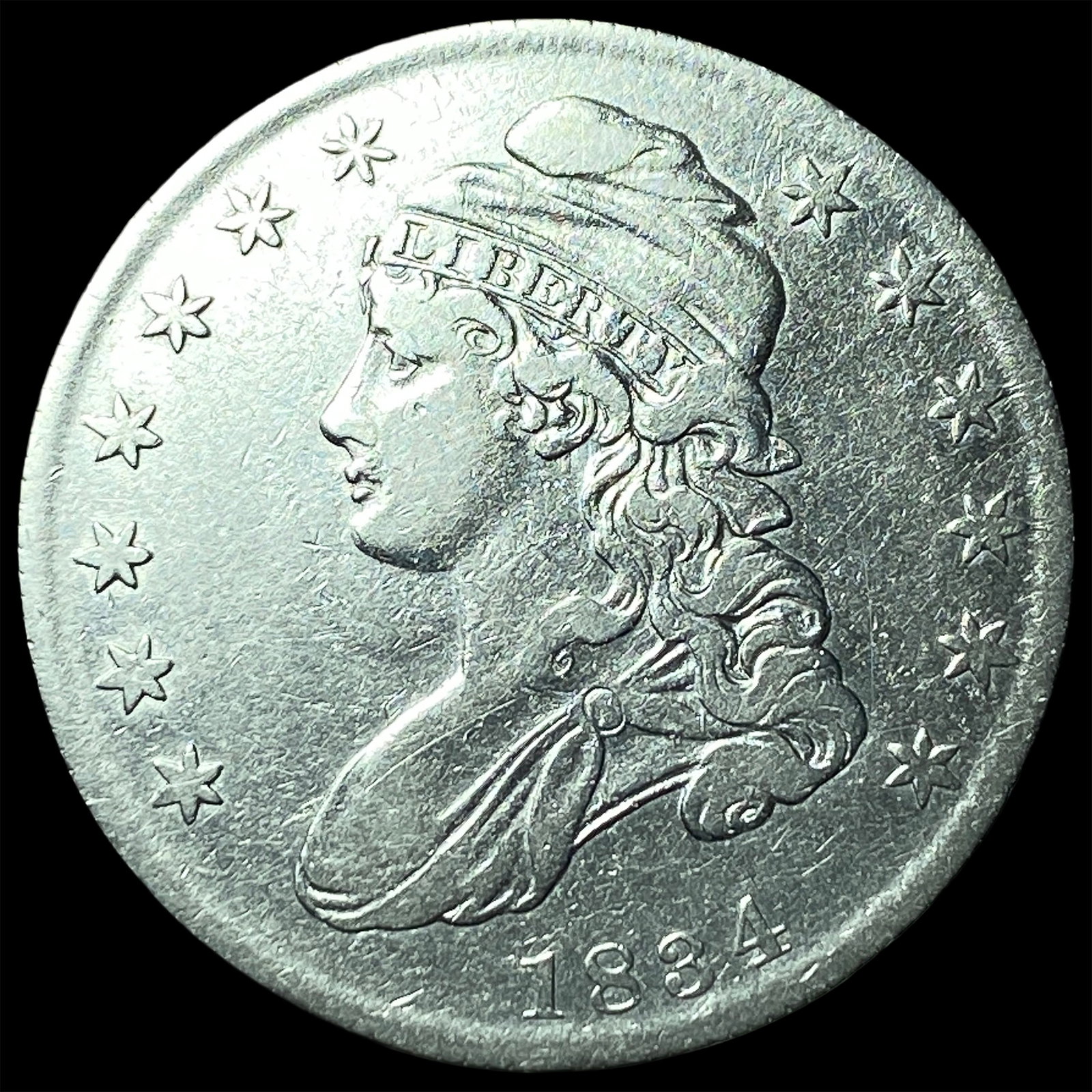 1834 Capped Bust Half Dollar NEARLY UNCIRCULATED