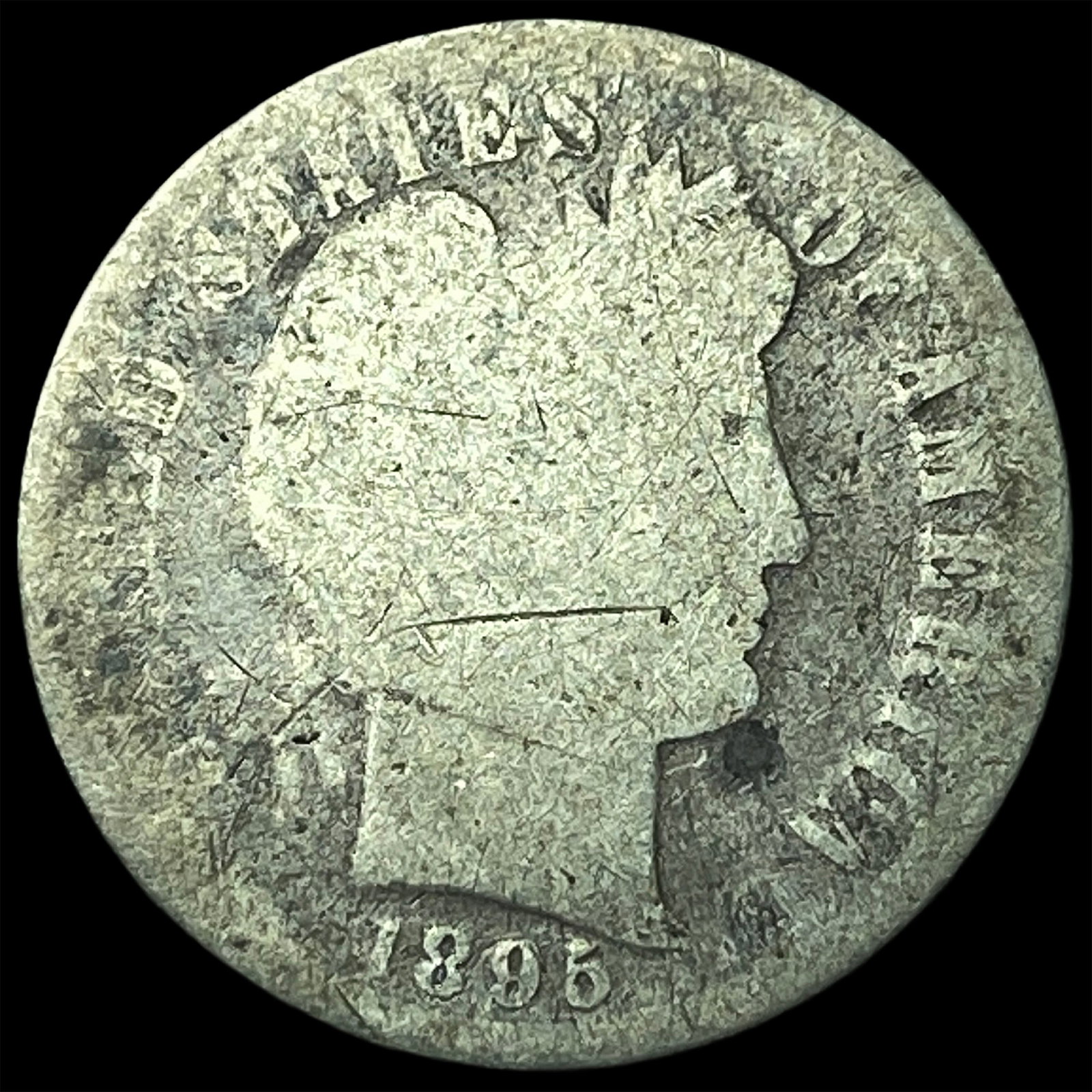 1895 Silver Barber Dime NICELY CIRCULATED