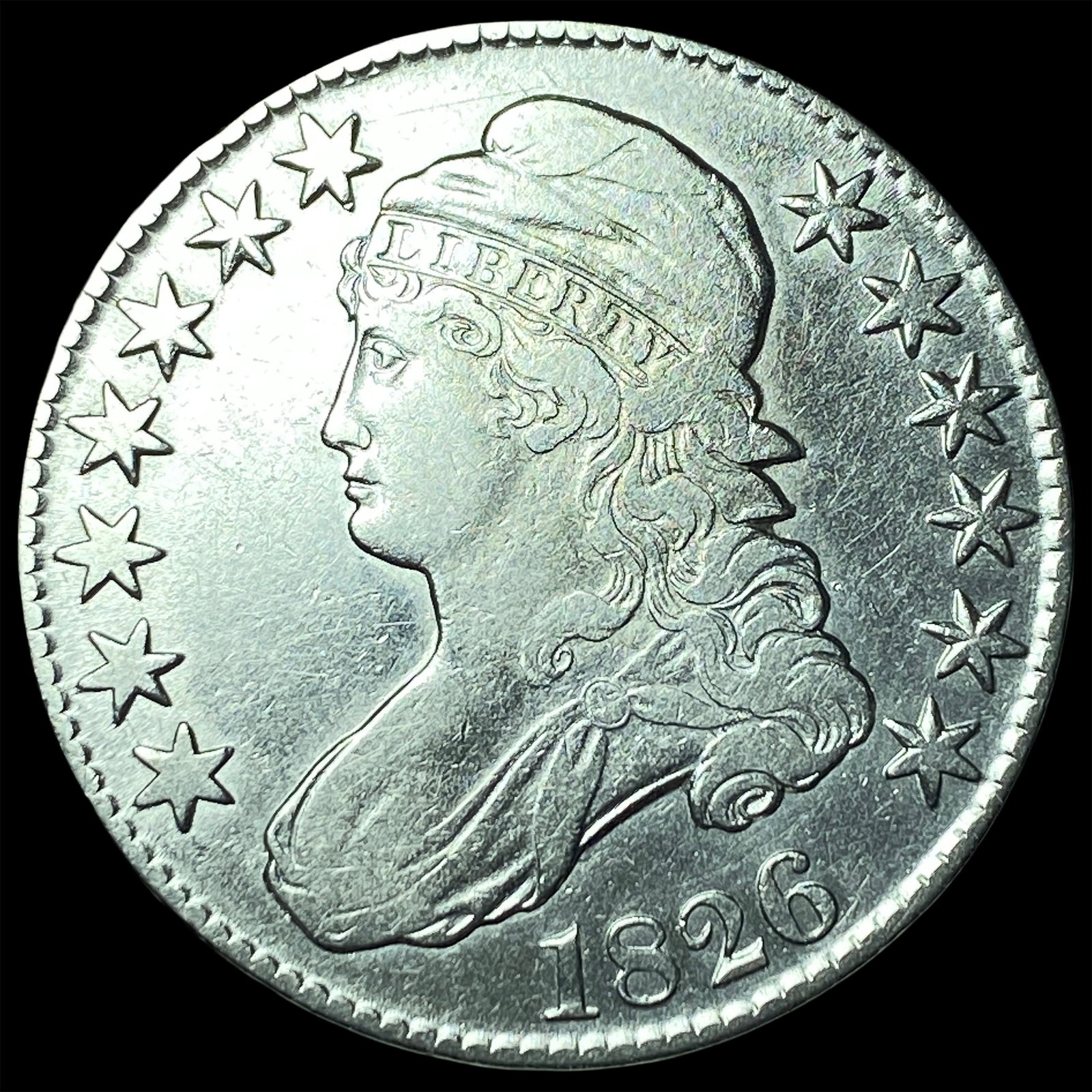 1826 Capped Bust Half Dollar NEARLY UNCIRCULATED