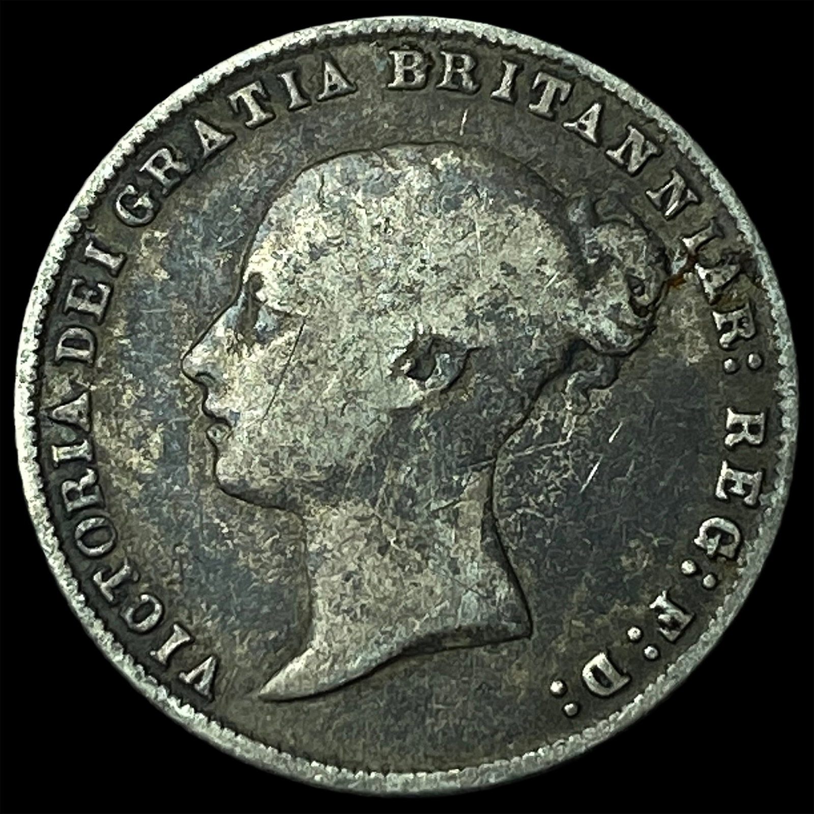 1866 Silver Sixpence Victoria LIGHTLY CIRCULATED: 1866 Silver Sixpence Victoria LIGHTLY CIRCULATED