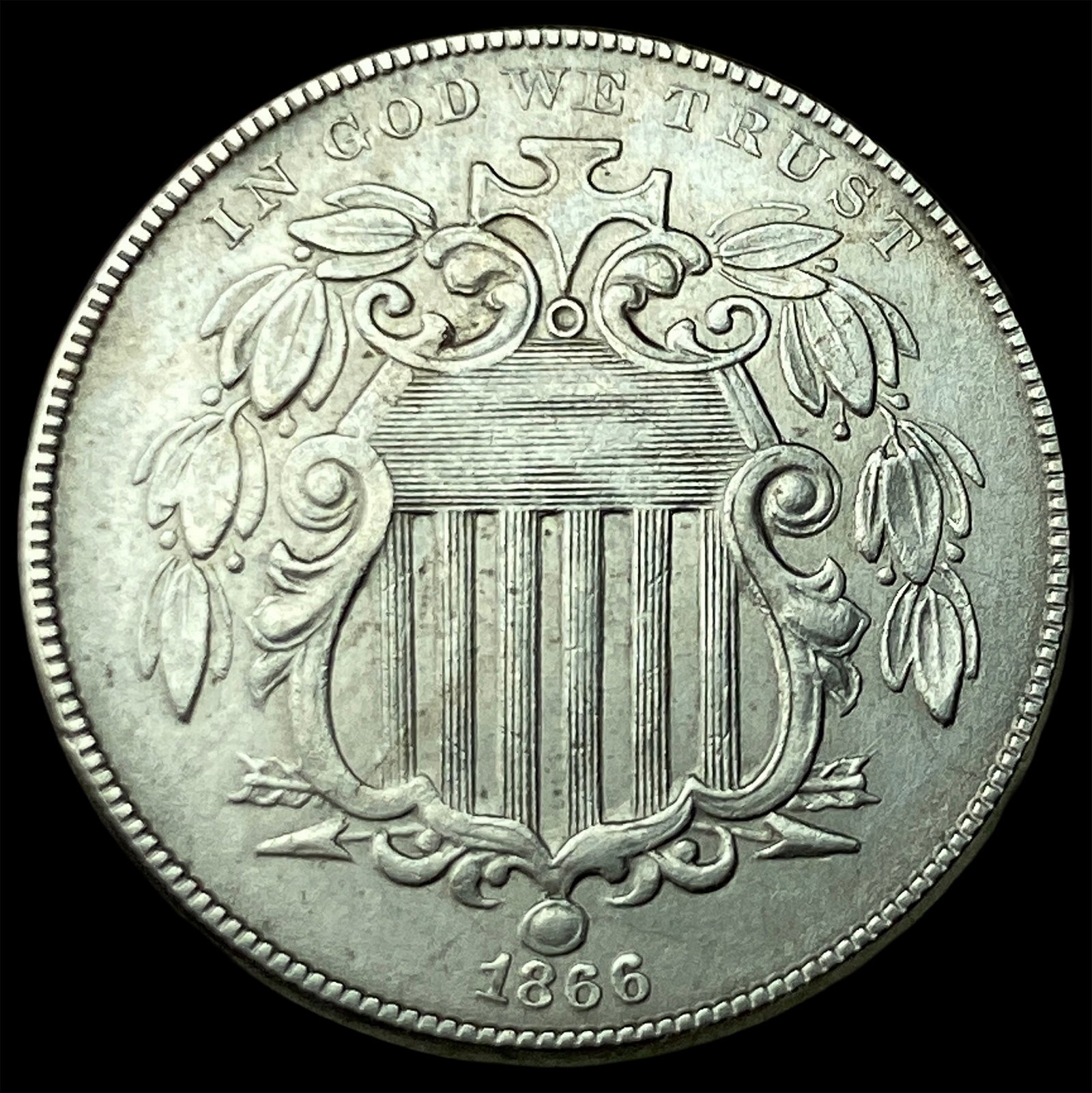 1866 Shield Nickel UNCIRCULATED: 1866 Shield Nickel UNCIRCULATED