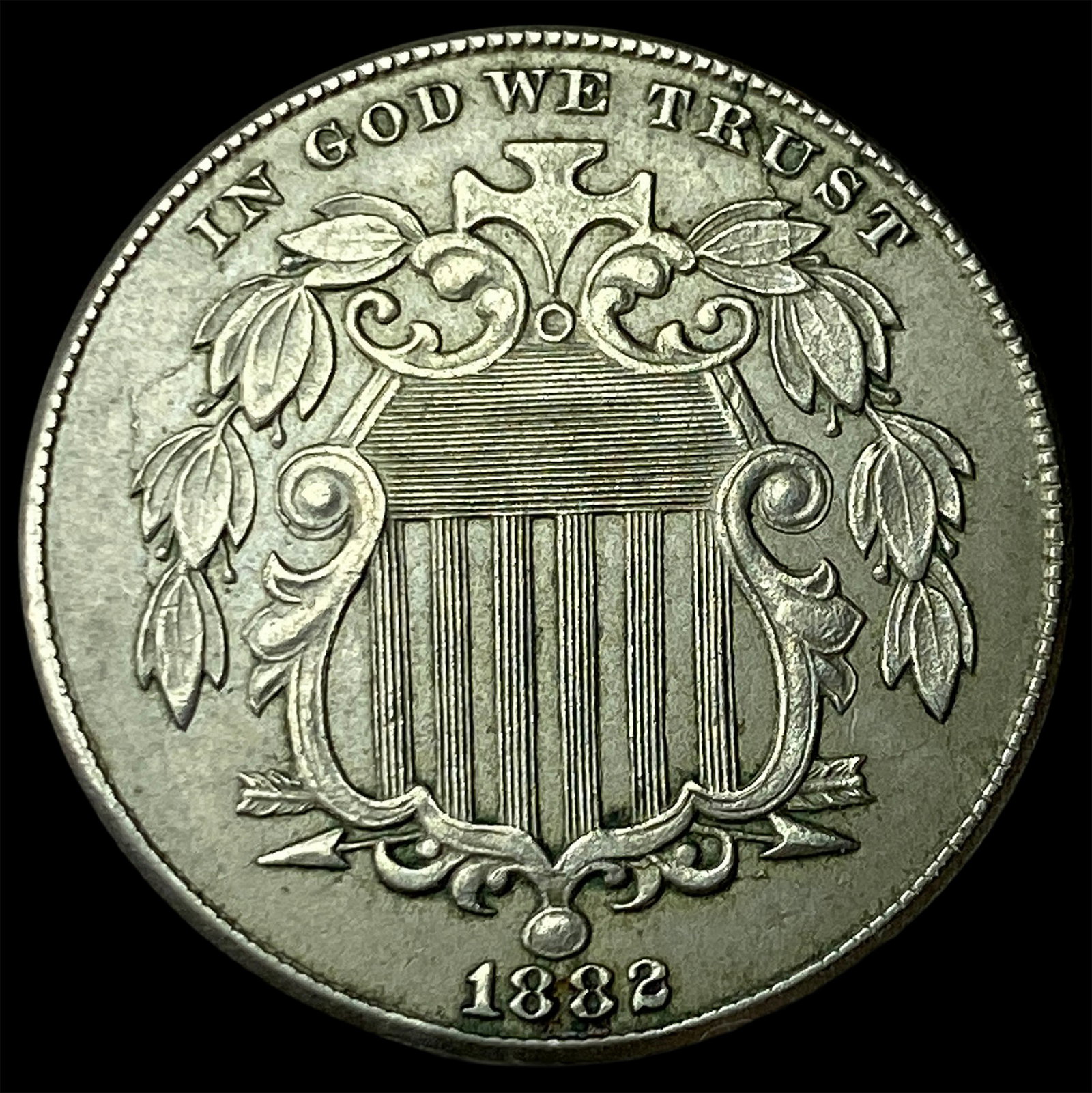 1882 Shield Nickel CHOICE AU: 1882 Shield Nickel CHOICE AU