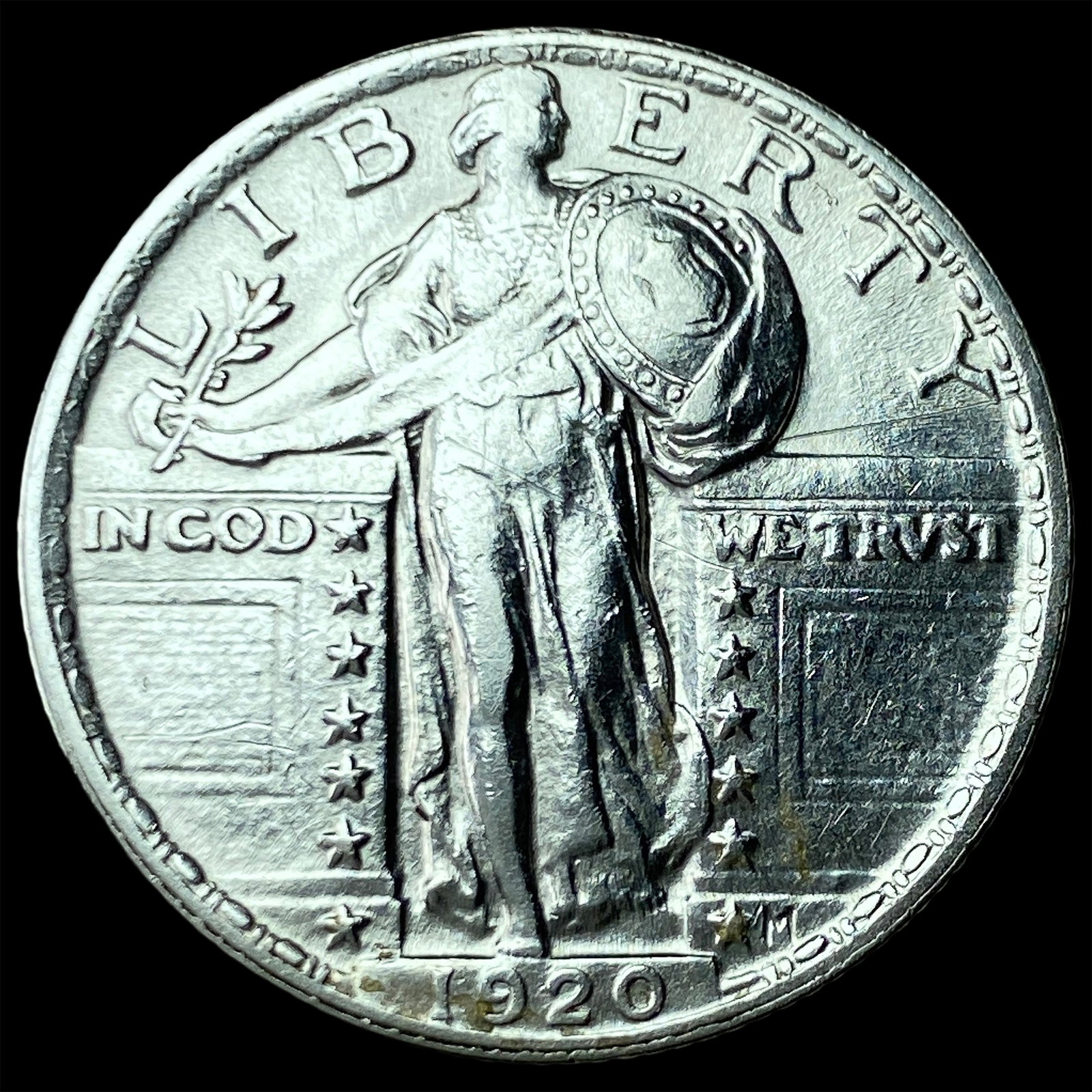 1920 Standing Liberty Silver Quarter UNCIRCULATED: 1920 Standing Liberty Silver Quarter UNCIRCULATED