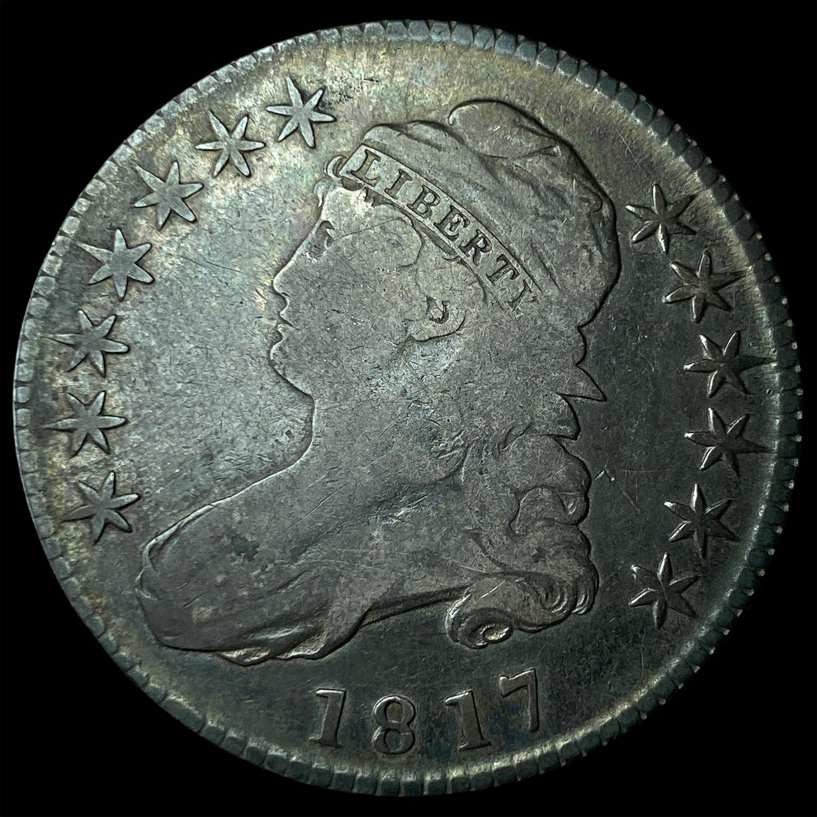 1817 Capped Bust Half Dollar LIGHTLY CIRCULATED: 1817 Capped Bust Half Dollar LIGHTLY CIRCULATED