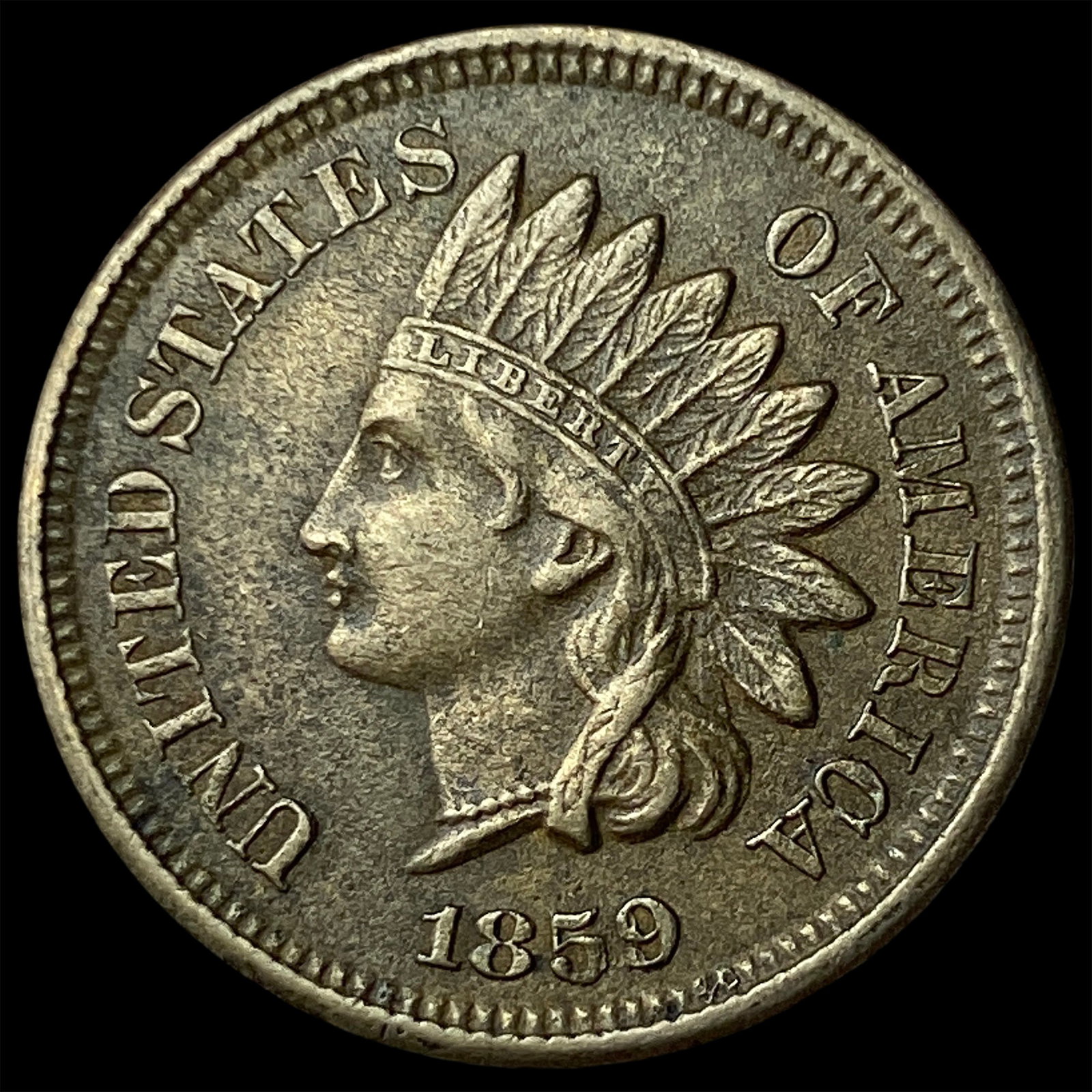 1859 Indian Head Cent CLOSELY UNCIRCULATED: 1859 Indian Head Cent CLOSELY UNCIRCULATED