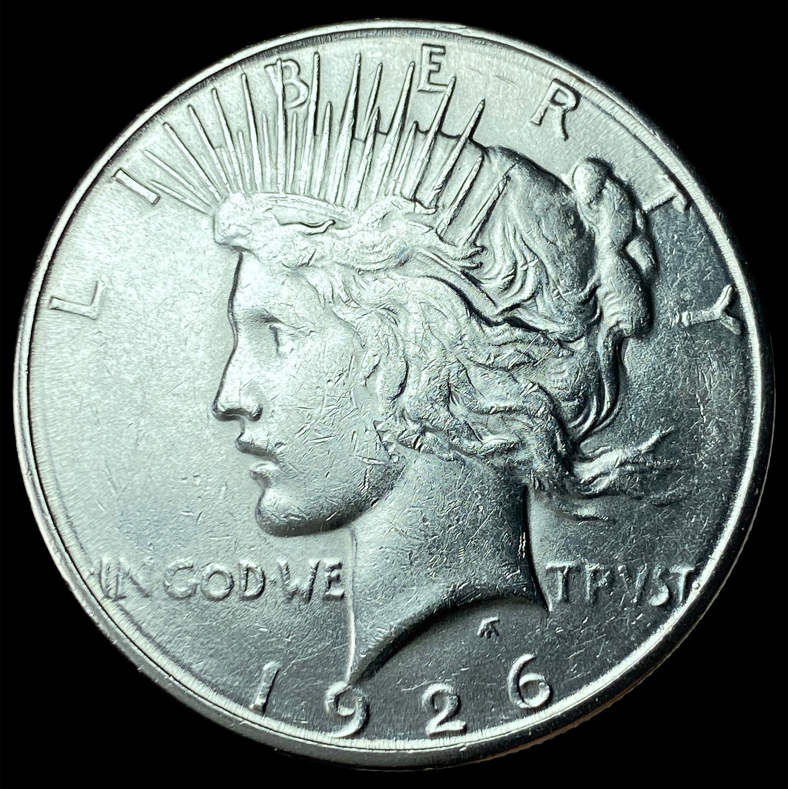1926-S Silver Peace Dollar CHOICE AU