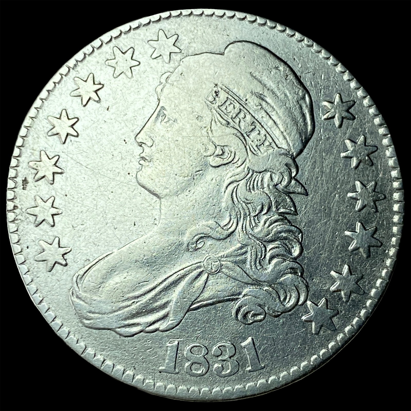 1831 Capped Bust Half Dollar NEARLY UNCIRCULATED: 1831 Capped Bust Half Dollar NEARLY UNCIRCULATED