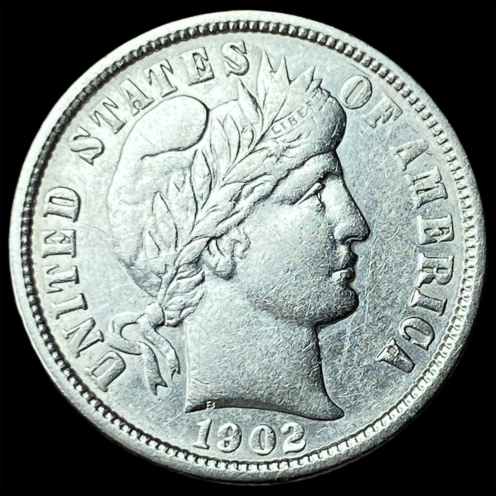 1902-O Silver Barber Dime CLOSELY UNCIRCULATED: 1902-O Silver Barber Dime CLOSELY UNCIRCULATED