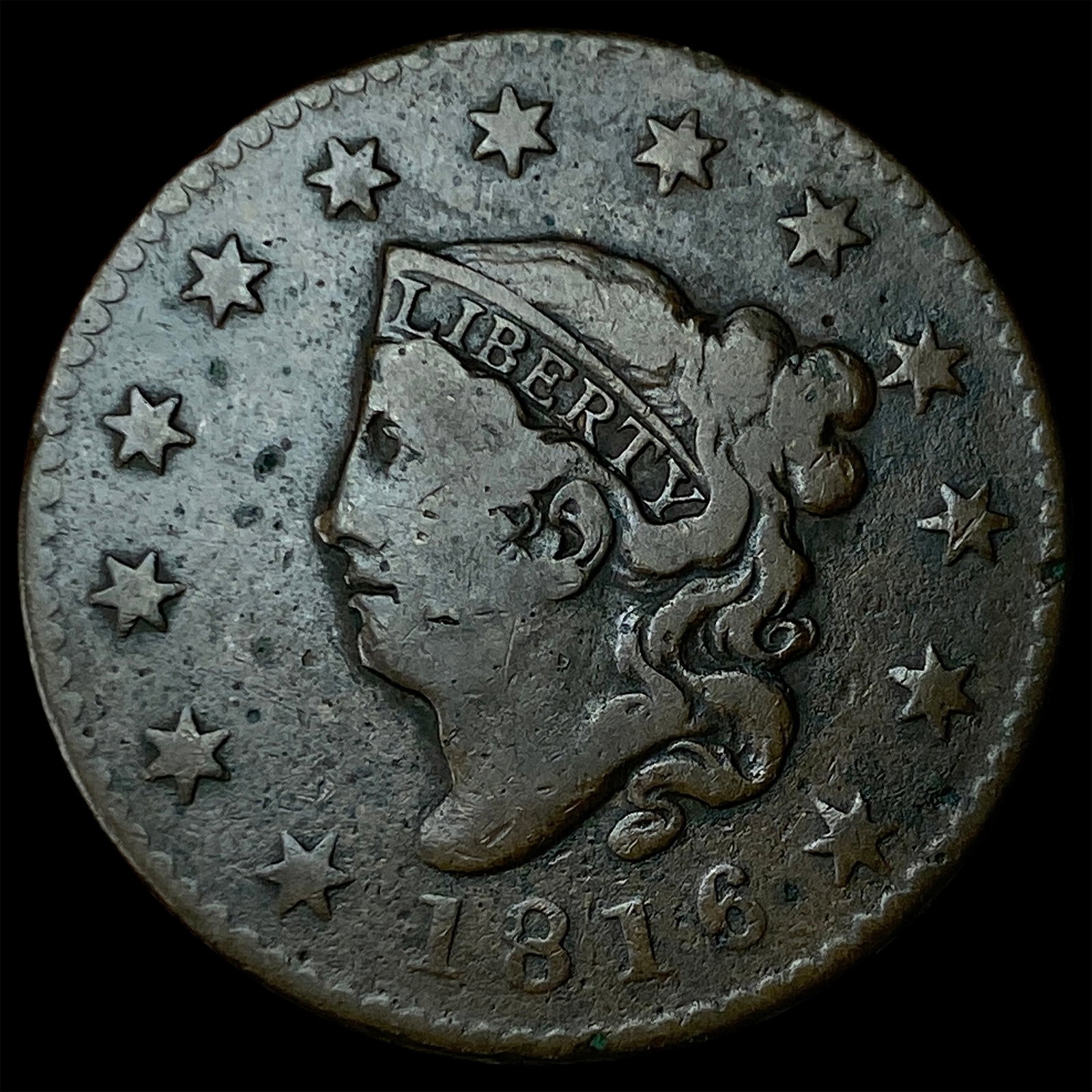 1816 Coronet Head Large Cent LIGHTLY CIRCULATED (1 of 2)