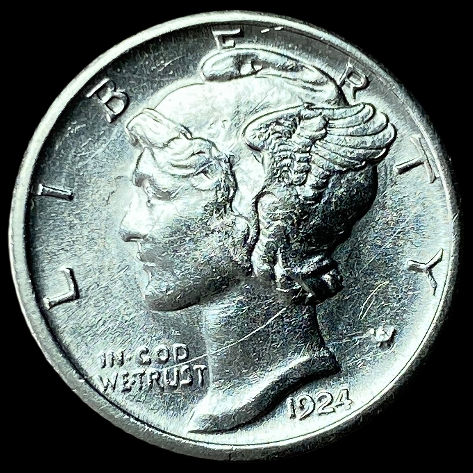 1924-S Silver Mercury Dime UNCIRCULATED: 1924-S Silver Mercury Dime UNCIRCULATED