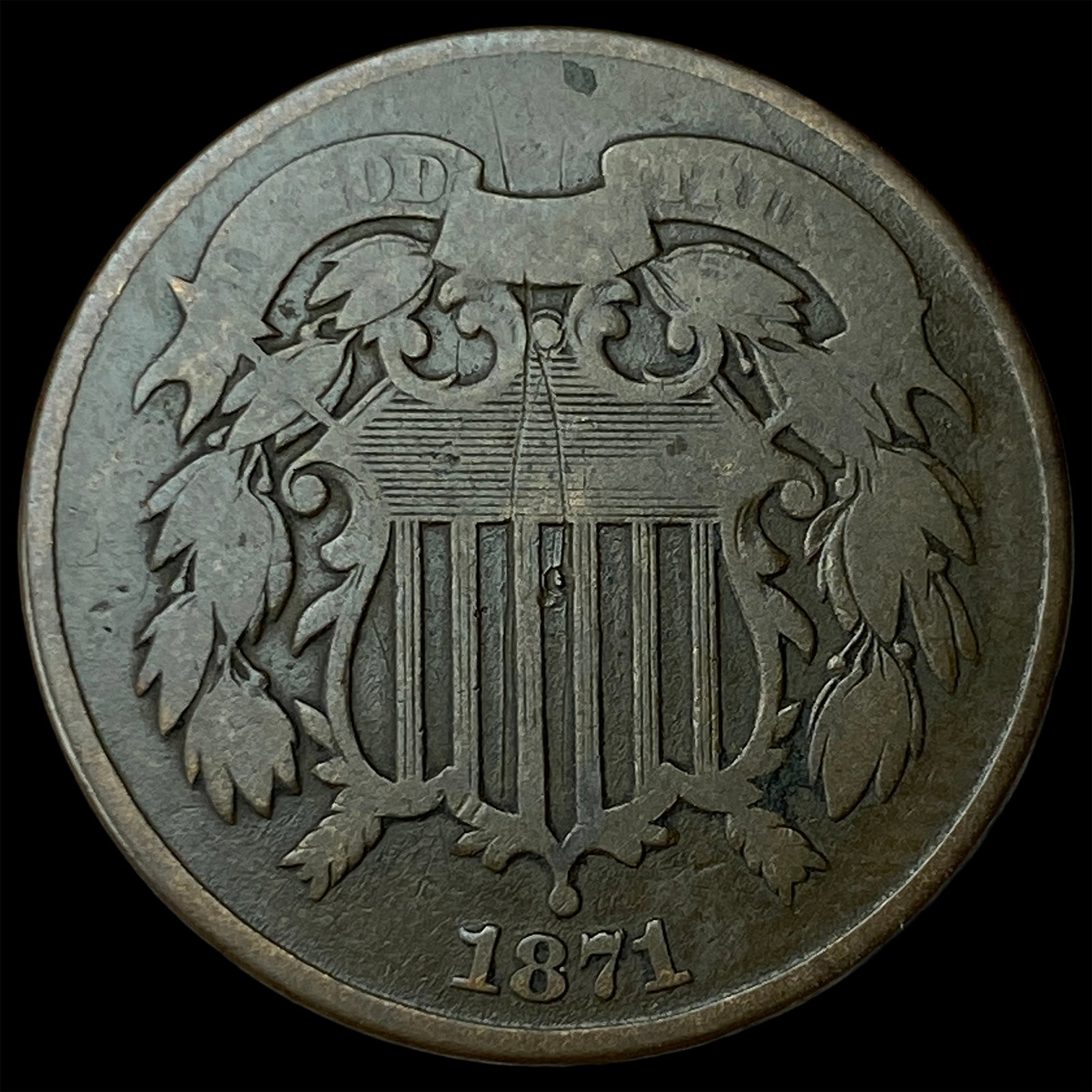 1871 Two-Cent Piece LIGHTLY CIRCULATED: 1871 Two-Cent Piece LIGHTLY CIRCULATED