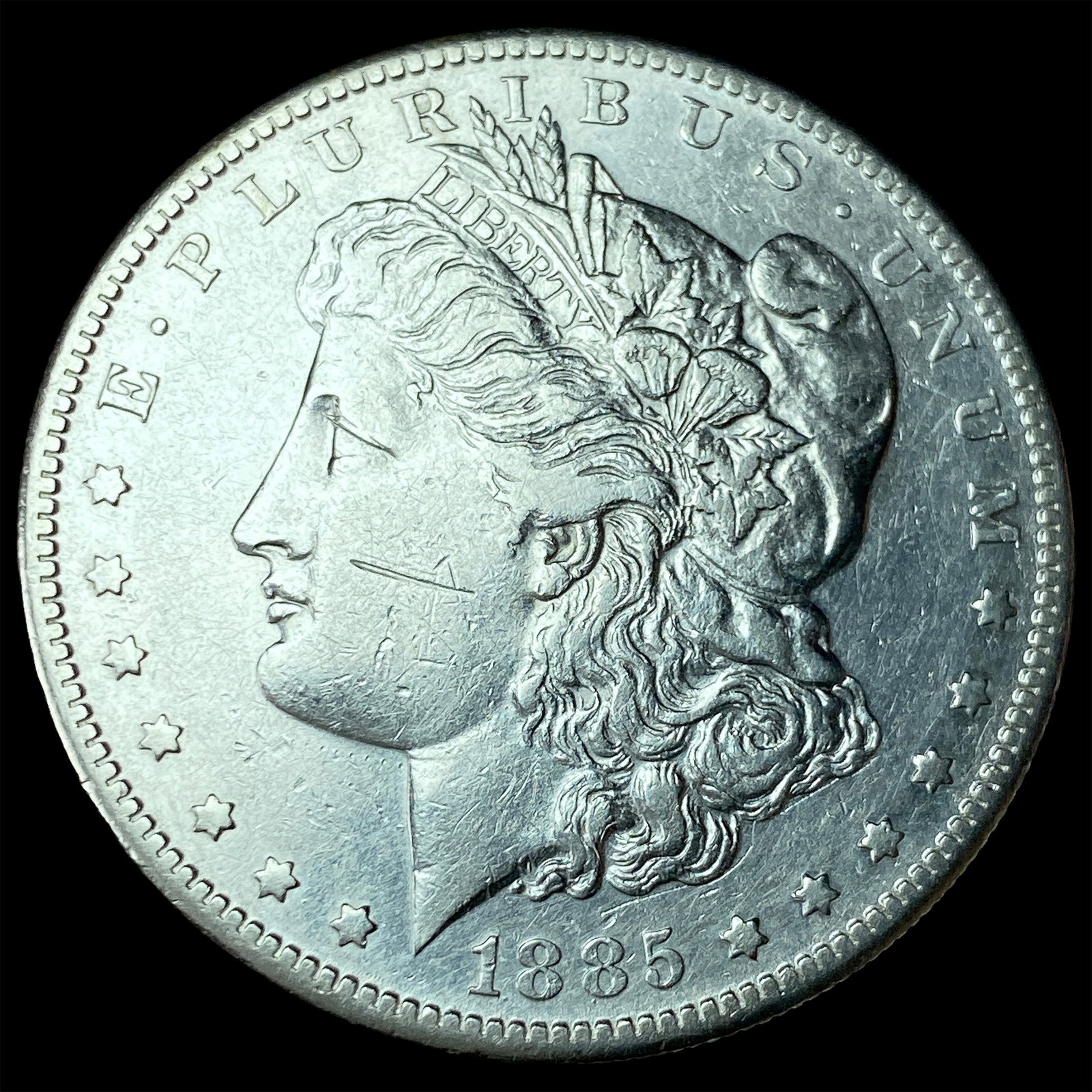 1885-S Silver Morgan Dollar CLOSELY UNCIRCULATED: 1885-S Silver Morgan Dollar CLOSELY UNCIRCULATED
