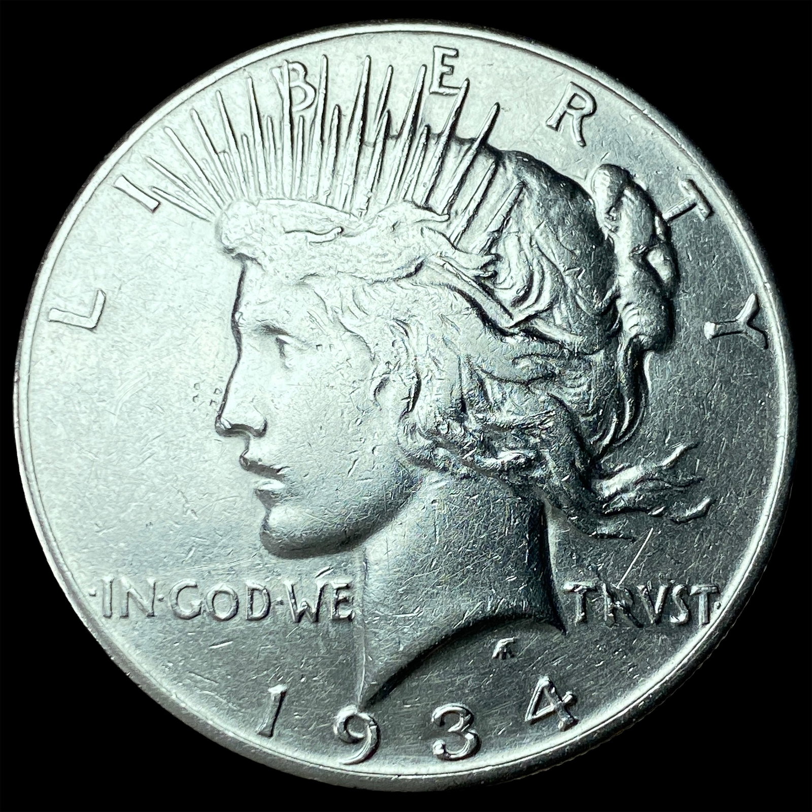 1934-S Silver Peace Dollar CLOSELY UNCIRCULATED: 1934-S Silver Peace Dollar CLOSELY UNCIRCULATED