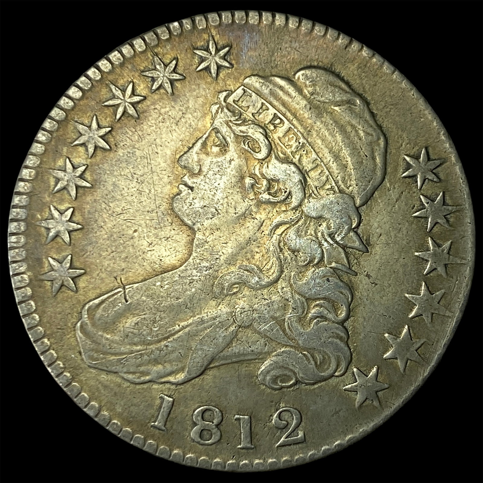 1812 Capped Bust Half Dollar CLOSELY UNCIRCULATED: 1812 Capped Bust Half Dollar CLOSELY UNCIRCULATED