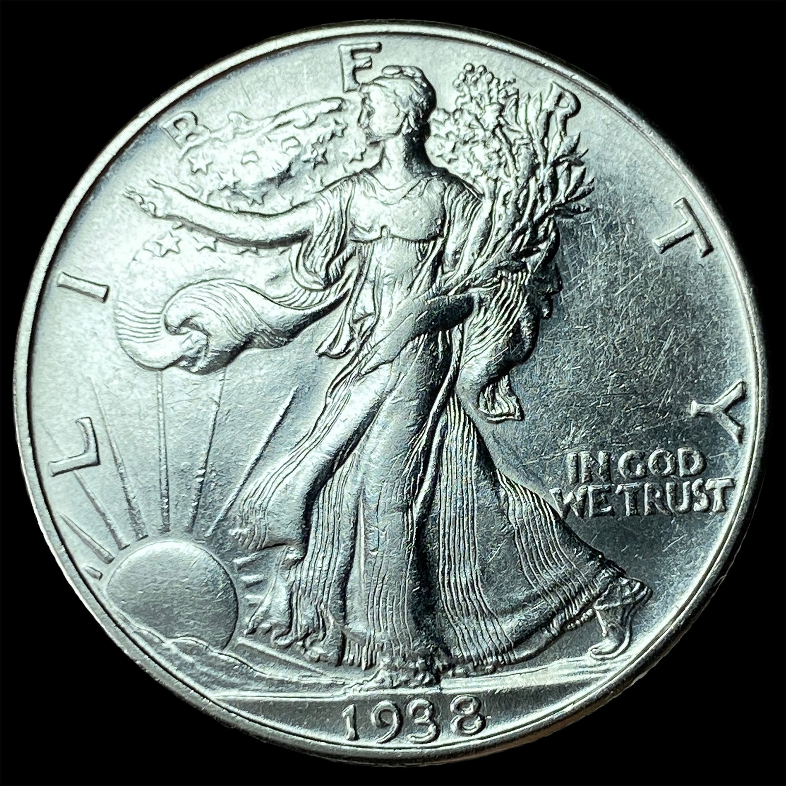 1938-D Silver Walking Liberty Half Dollar UNCIRCULATED