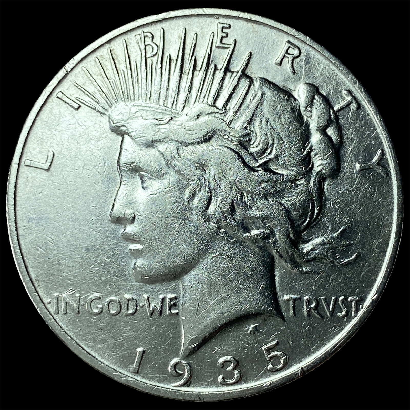 1935-S Silver Peace Dollar CLOSELY UNCIRCULATED: 1935-S Silver Peace Dollar CLOSELY UNCIRCULATED