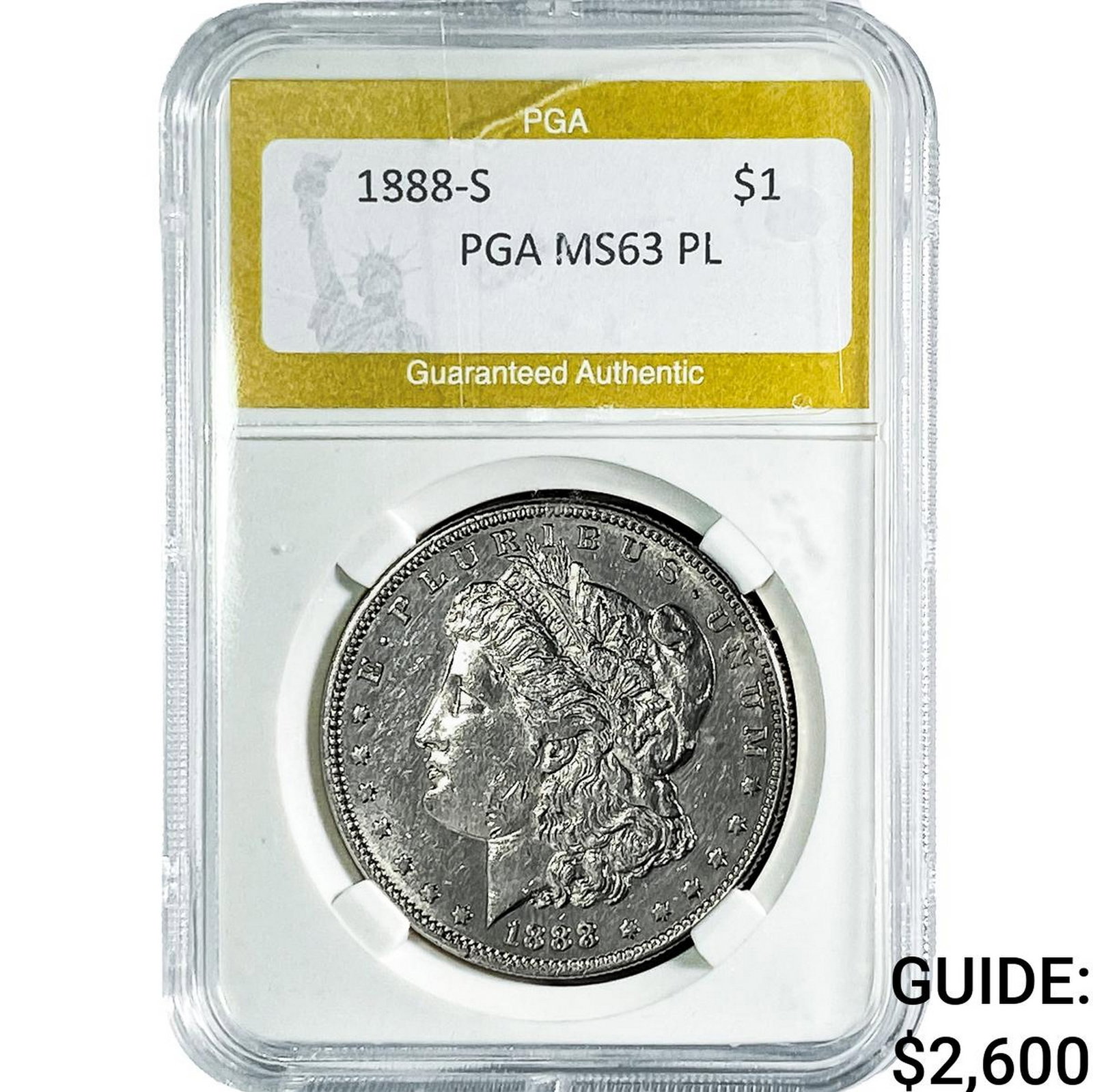1888-S Morgan Silver Dollar PGA MS63 PL (1 of 2)