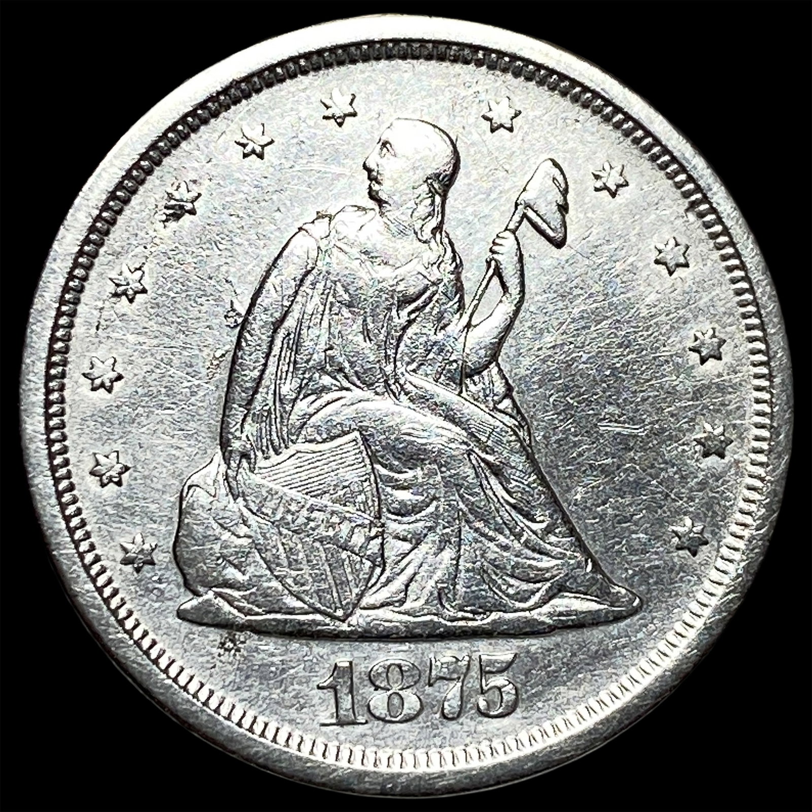 1875-S Silver Twenty Cents CHOICE AU