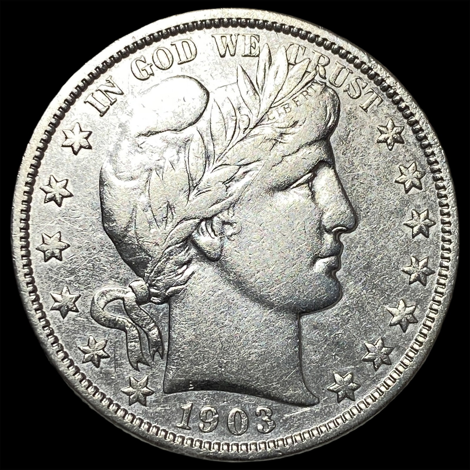 1903-O Silver Barber Half Dollar CLOSELY UNCIRCULATED: 1903-O Silver Barber Half Dollar CLOSELY UNCIRCULATED