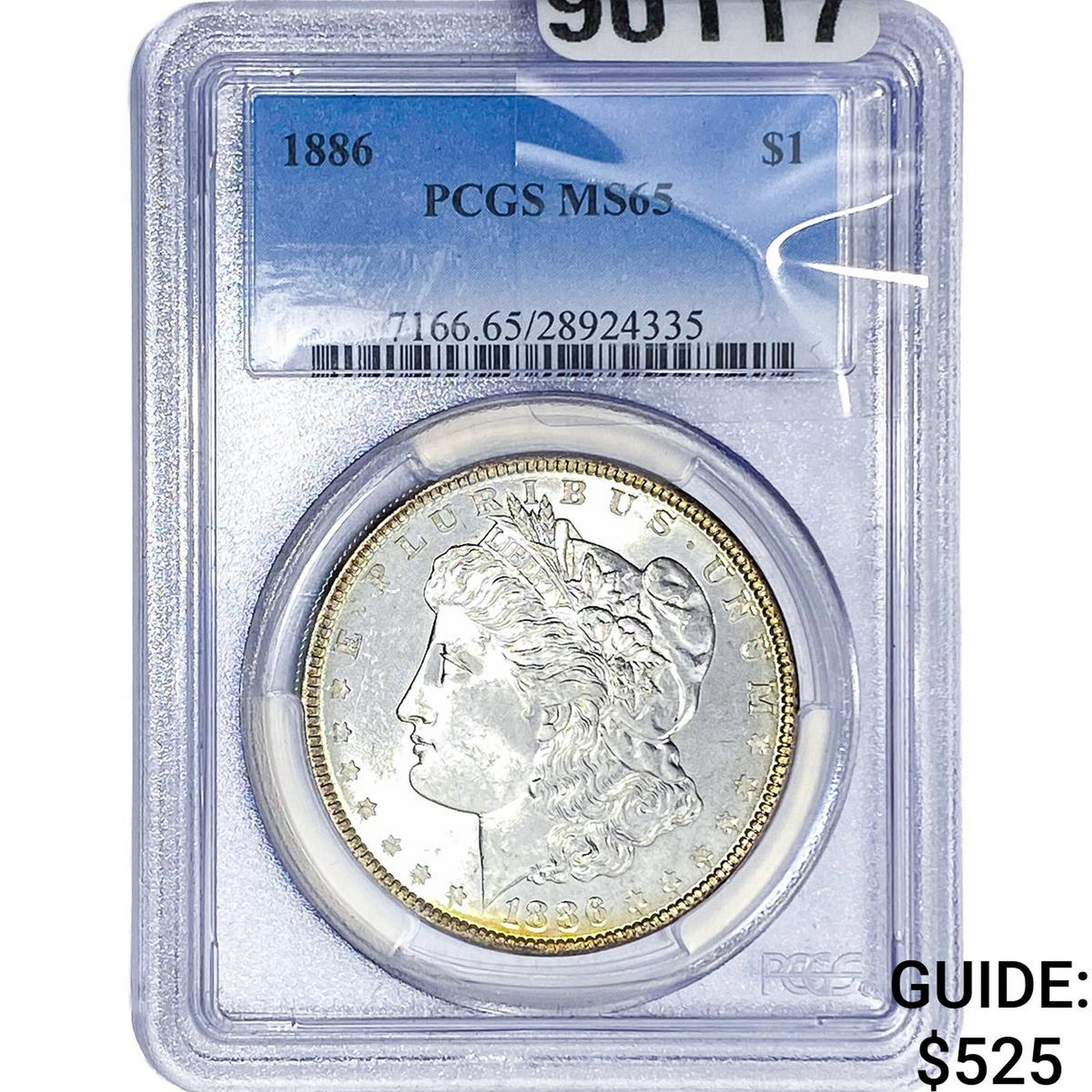 1886 Morgan Silver Dollar PCGS MS65: 1886 Morgan Silver Dollar PCGS MS65