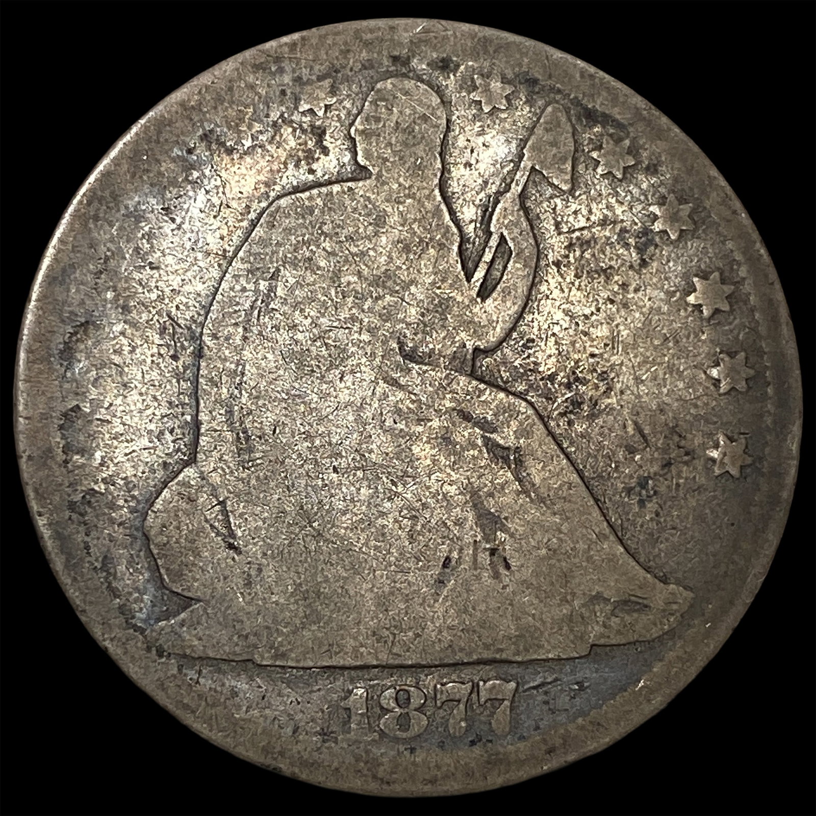 1877 Seated Liberty Half Dollar NICELY CIRCULATED