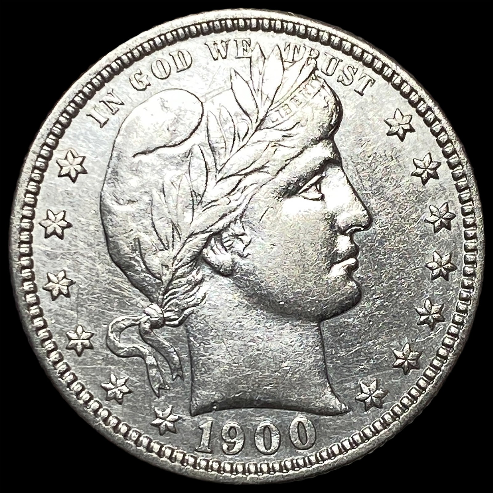 1900-S Silver Barber Quarter UNCIRCULATED (1 of 2)