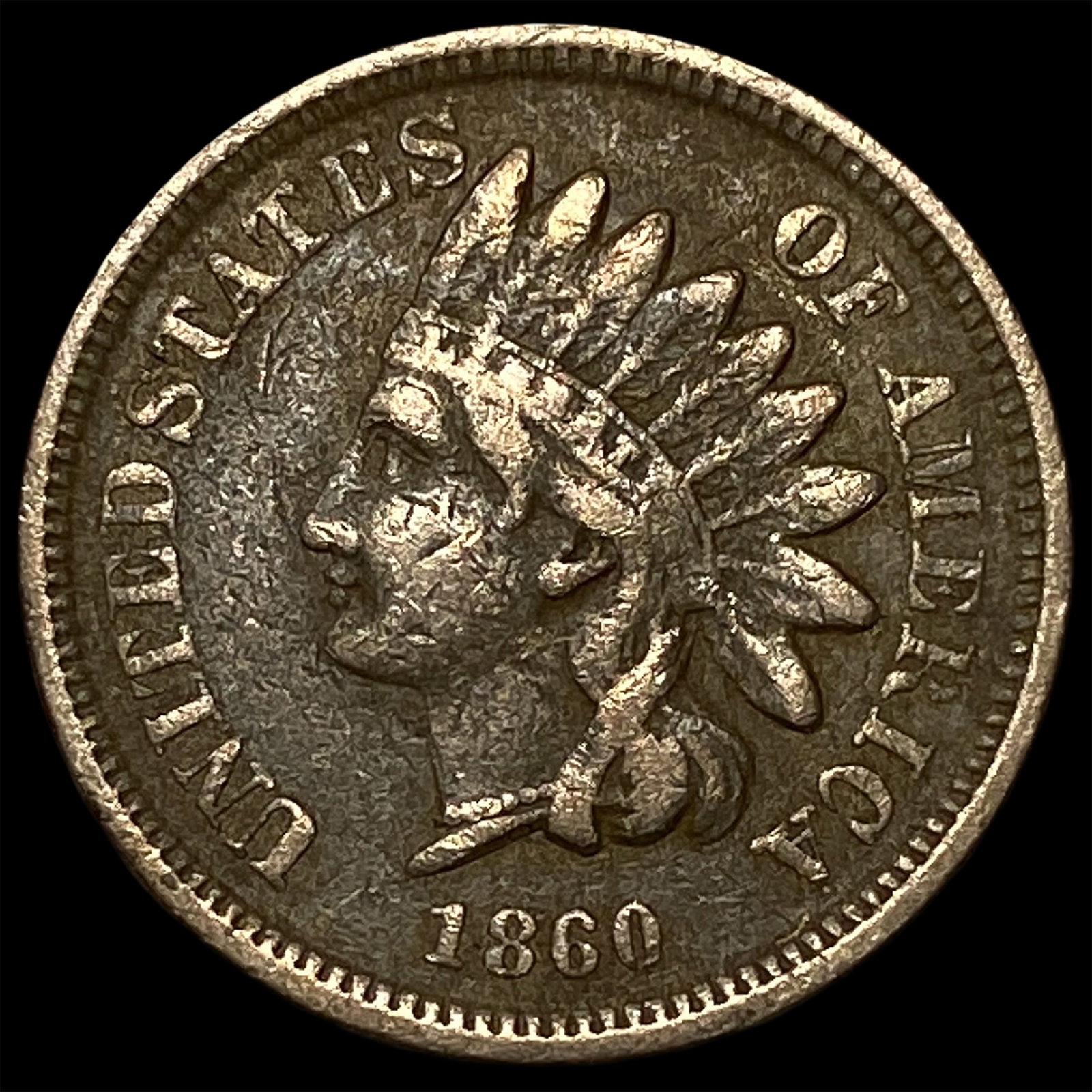 1860 Indian Head Cent NEARLY UNCIRCULATED (1 of 2)