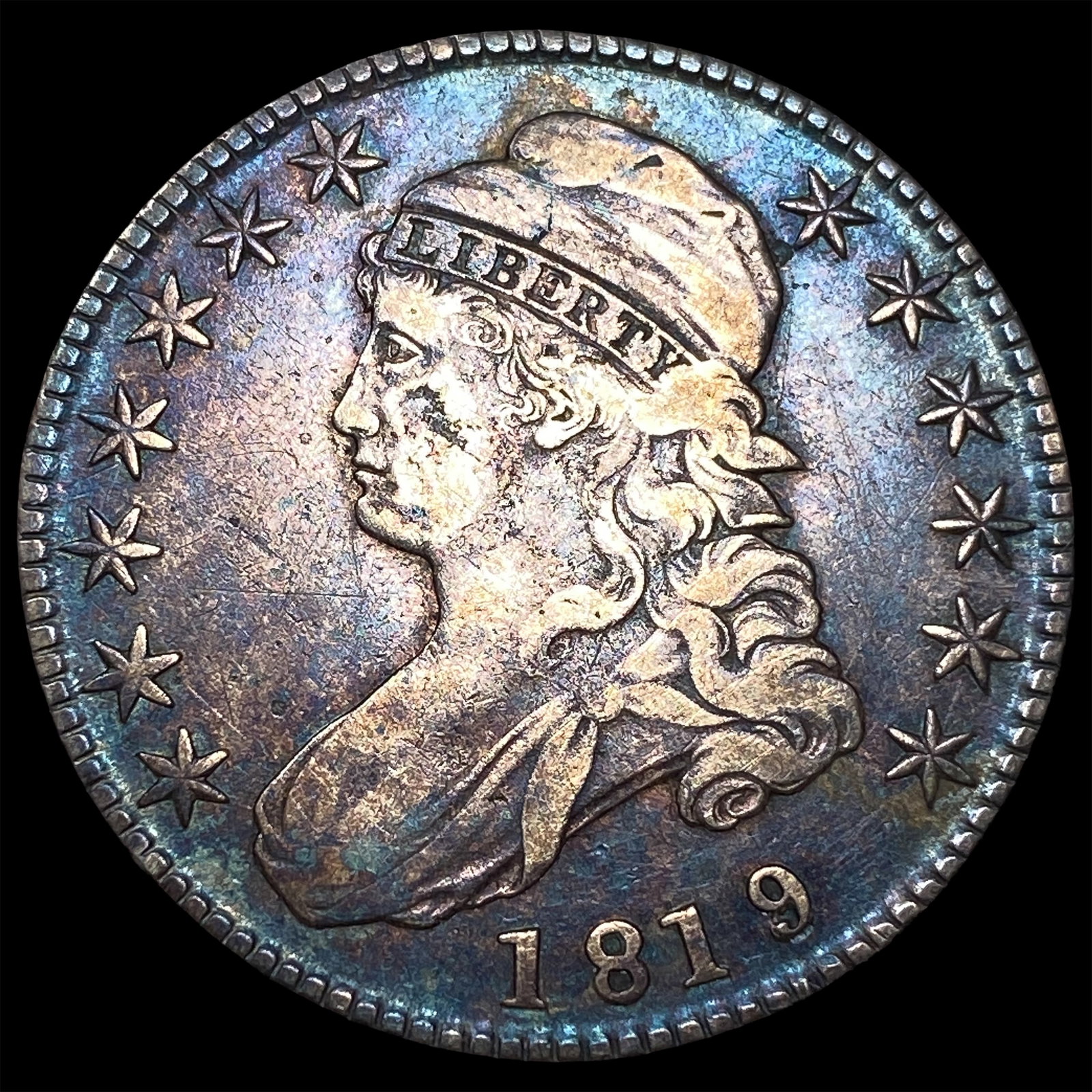 1819 Capped Bust Half Dollar ABOUT UNCIRCULATED (1 of 2)