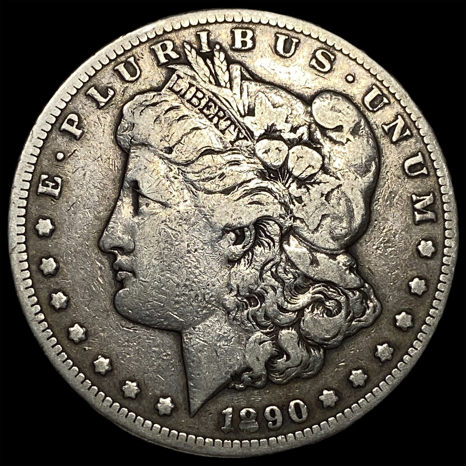 1890-CC Silver Morgan Dollar LIGHTLY CIRCULATED: 1890-CC Silver Morgan Dollar LIGHTLY CIRCULATED