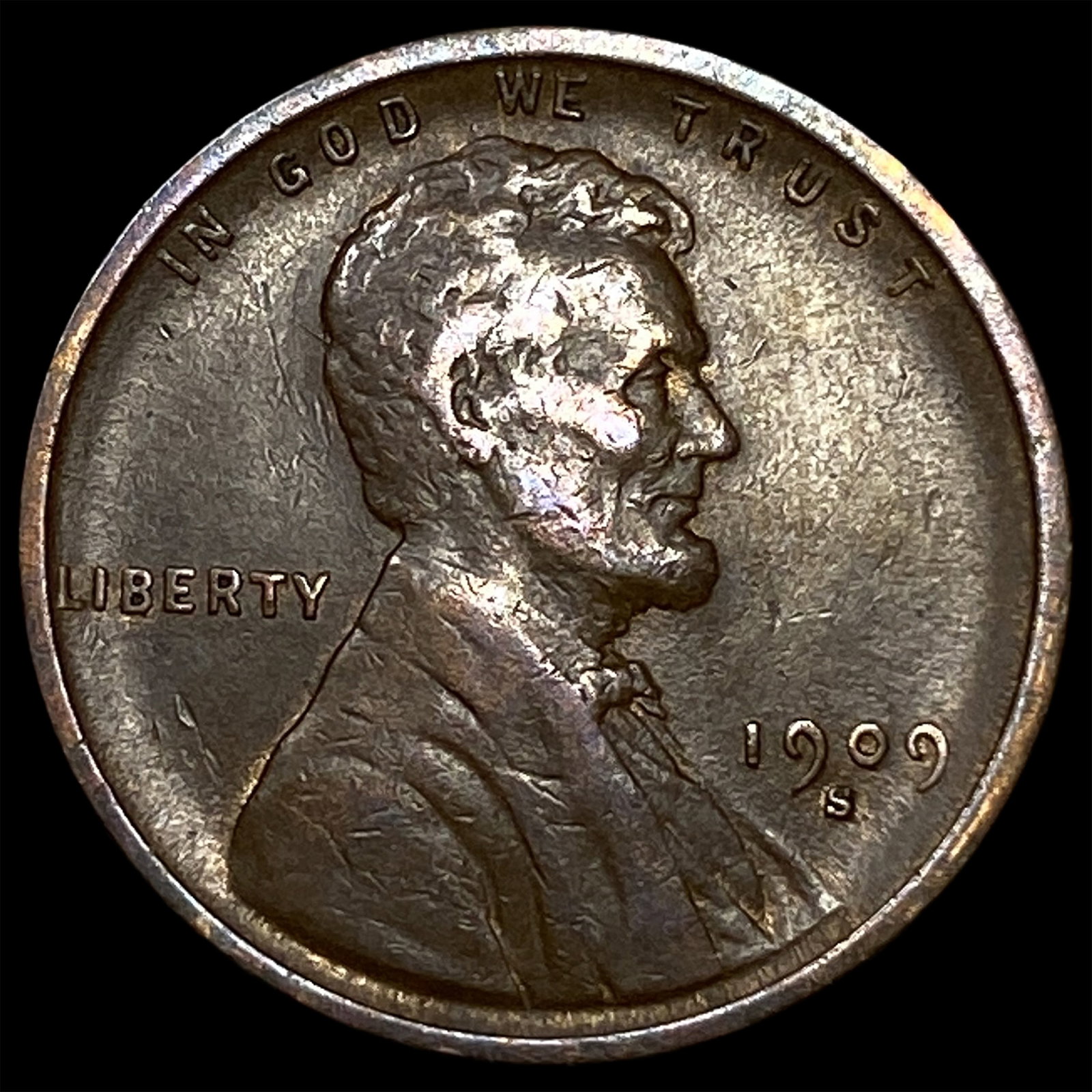 1909-S Lincoln Wheat Cent NEARLY UNCIRCULATED: 1909-S Lincoln Wheat Cent NEARLY UNCIRCULATED