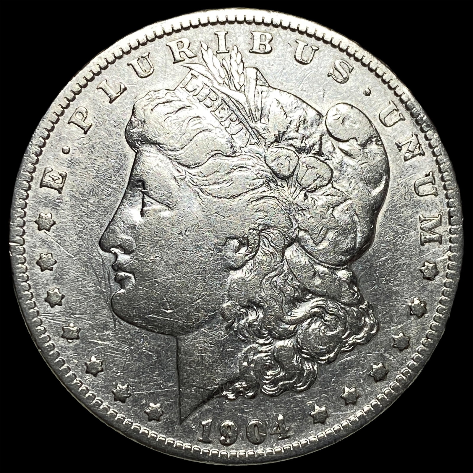 1904-S Silver Morgan Dollar ABOUT UNCIRCULATED: 1904-S Silver Morgan Dollar ABOUT UNCIRCULATED