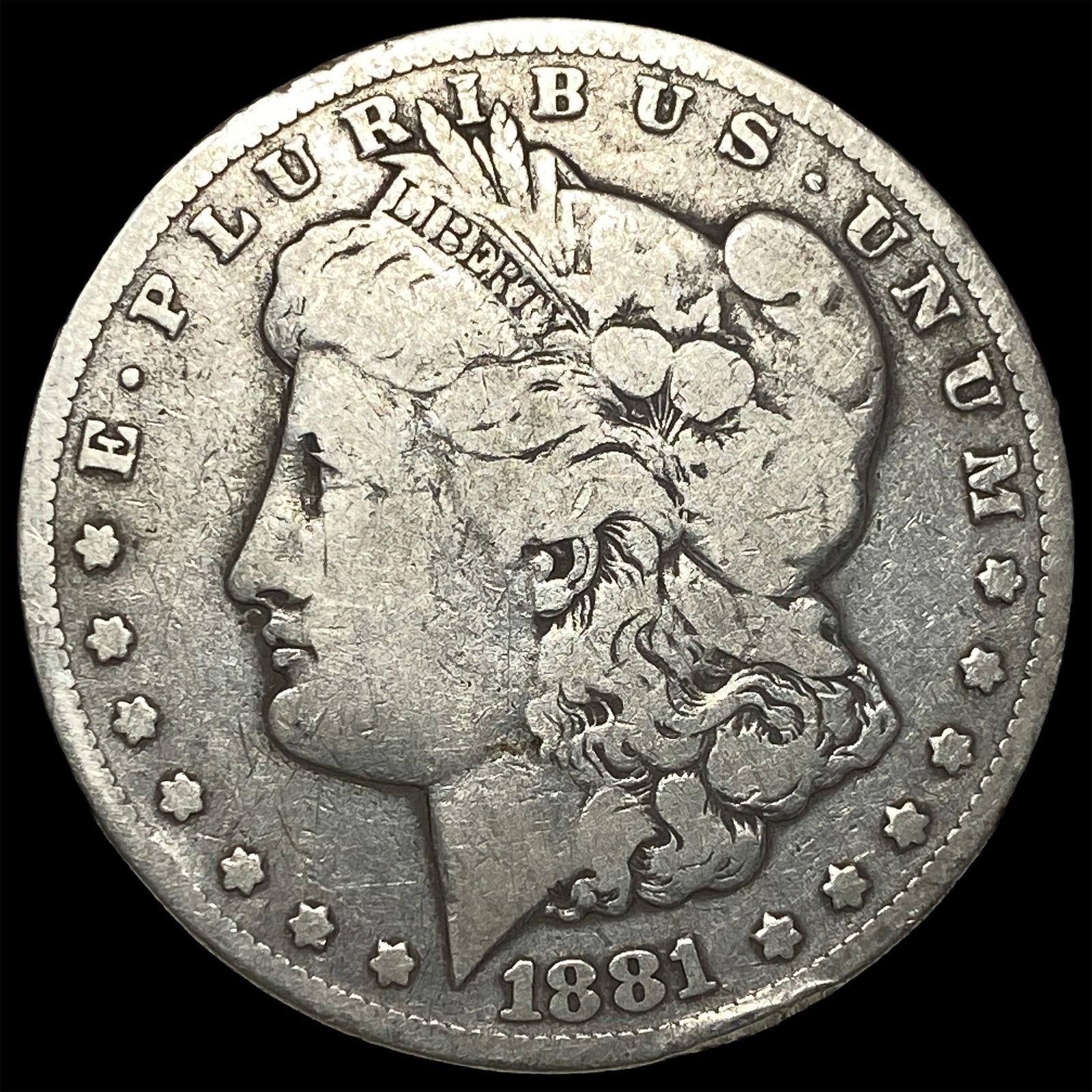 1881-CC Silver Morgan Dollar LIGHTLY CIRCULATED: 1881-CC Silver Morgan Dollar LIGHTLY CIRCULATED