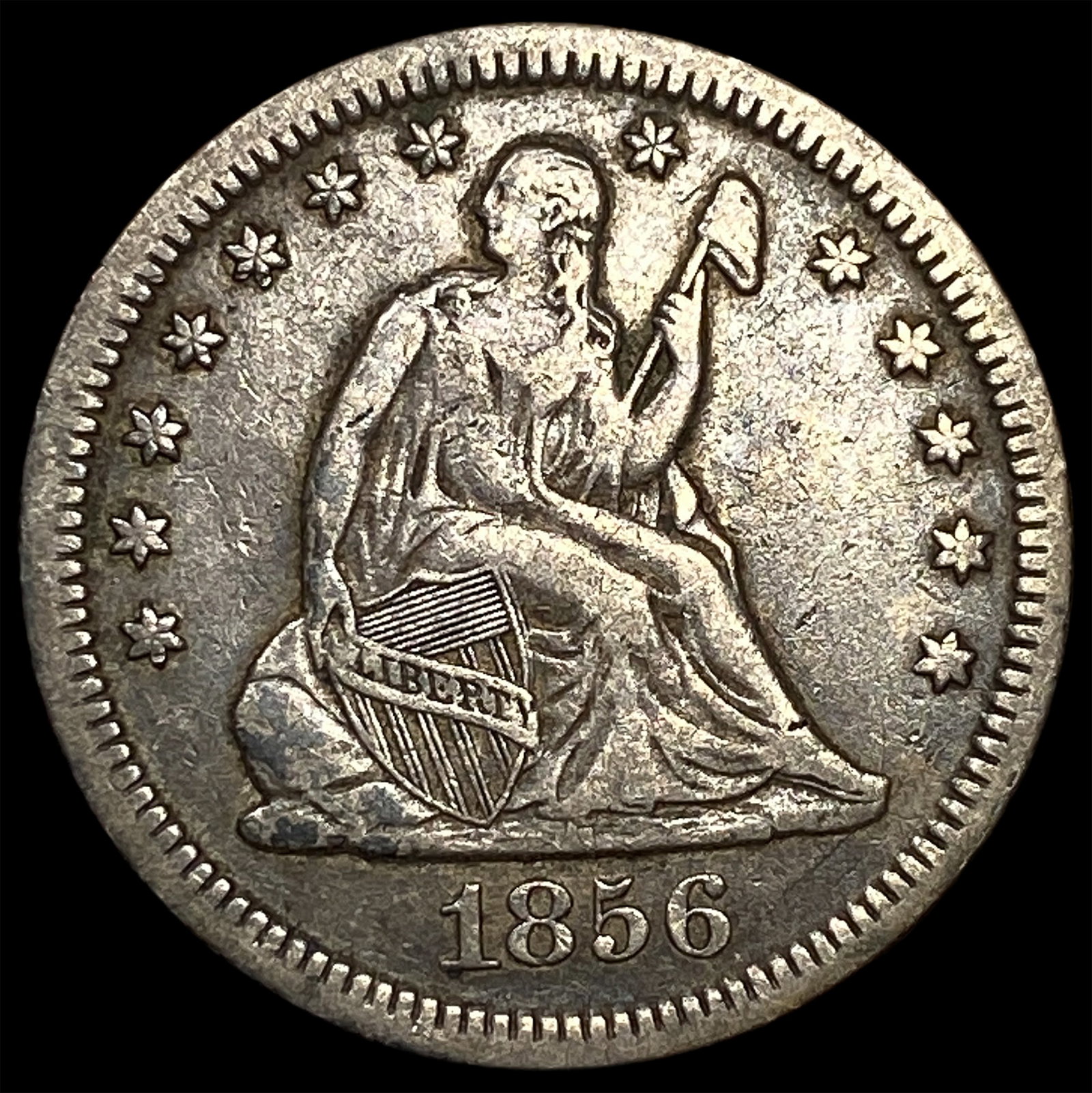 1856 Seated Liberty Quarter LIGHTLY CIRCULATED (1 of 2)