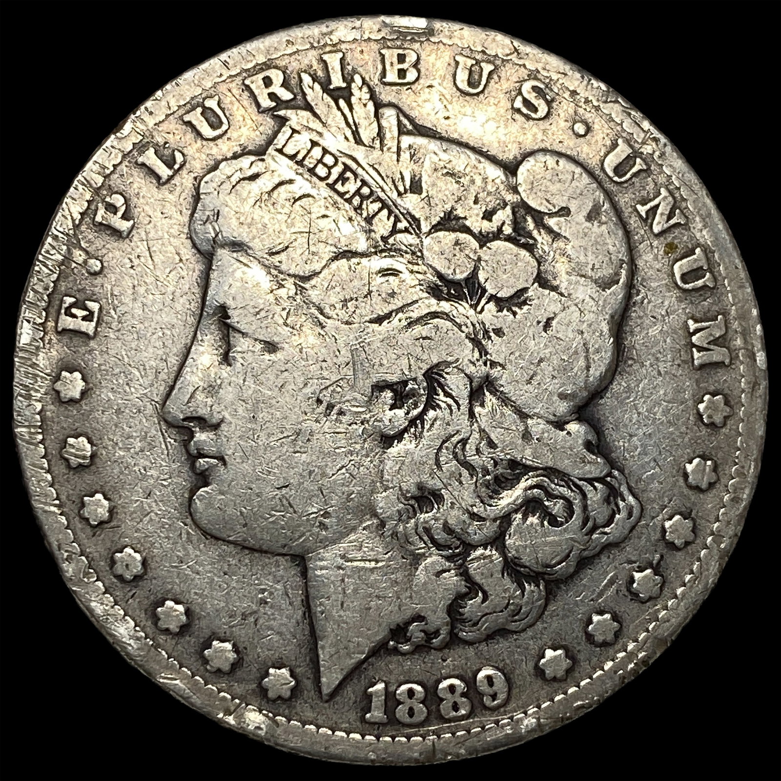 1889-CC Silver Morgan Dollar LIGHTLY CIRCULATED: 1889-CC Silver Morgan Dollar LIGHTLY CIRCULATED