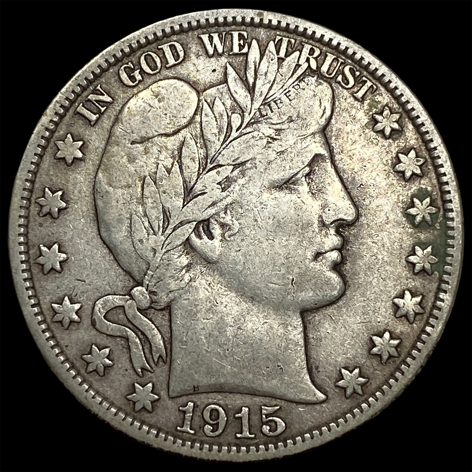 1915-S Silver Barber Half Dollar LIGHTLY CIRCULATED: 1915-S Silver Barber Half Dollar LIGHTLY CIRCULATED