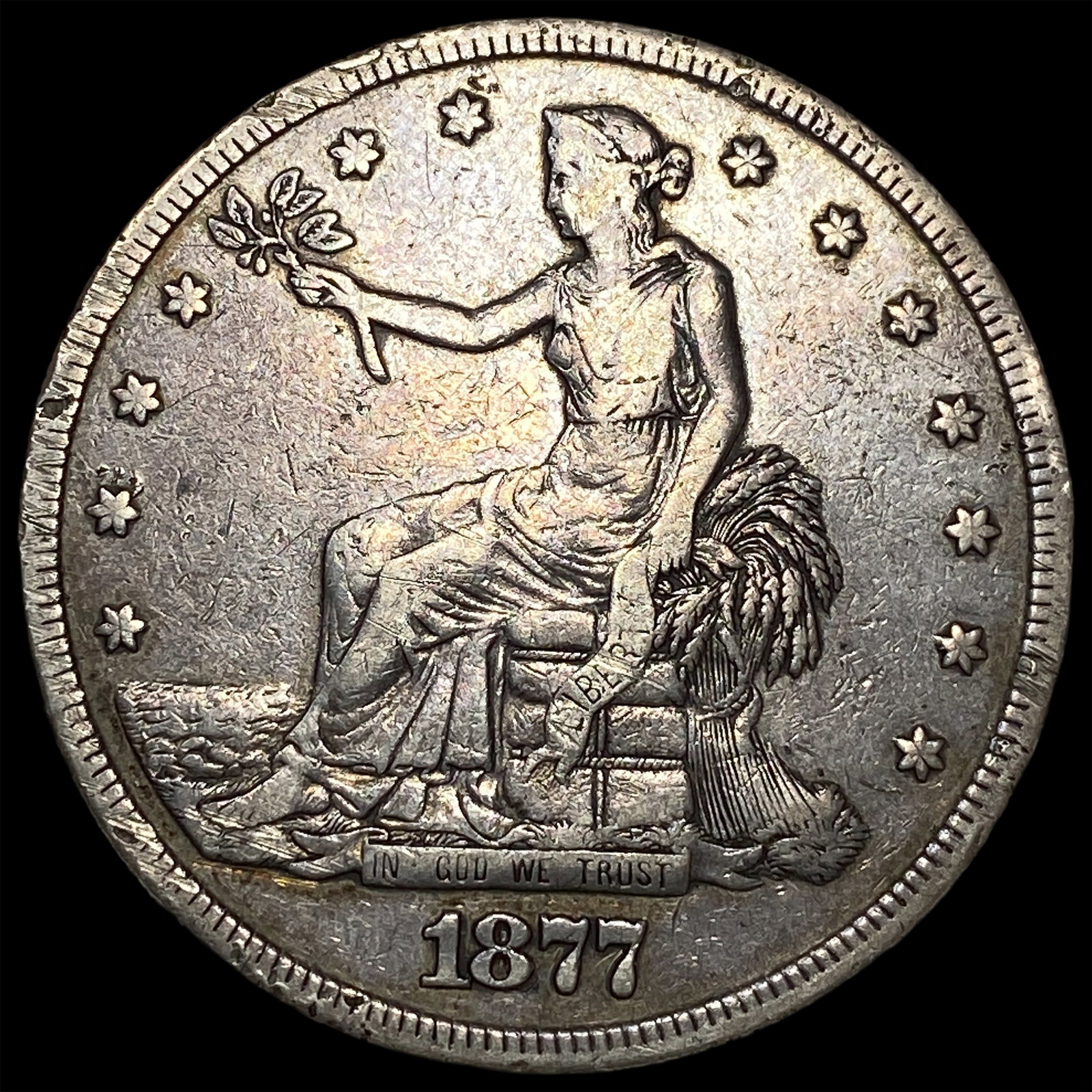 1877 Silver Trade Dollar LIGHTLY CIRCULATED: 1877 Silver Trade Dollar LIGHTLY CIRCULATED