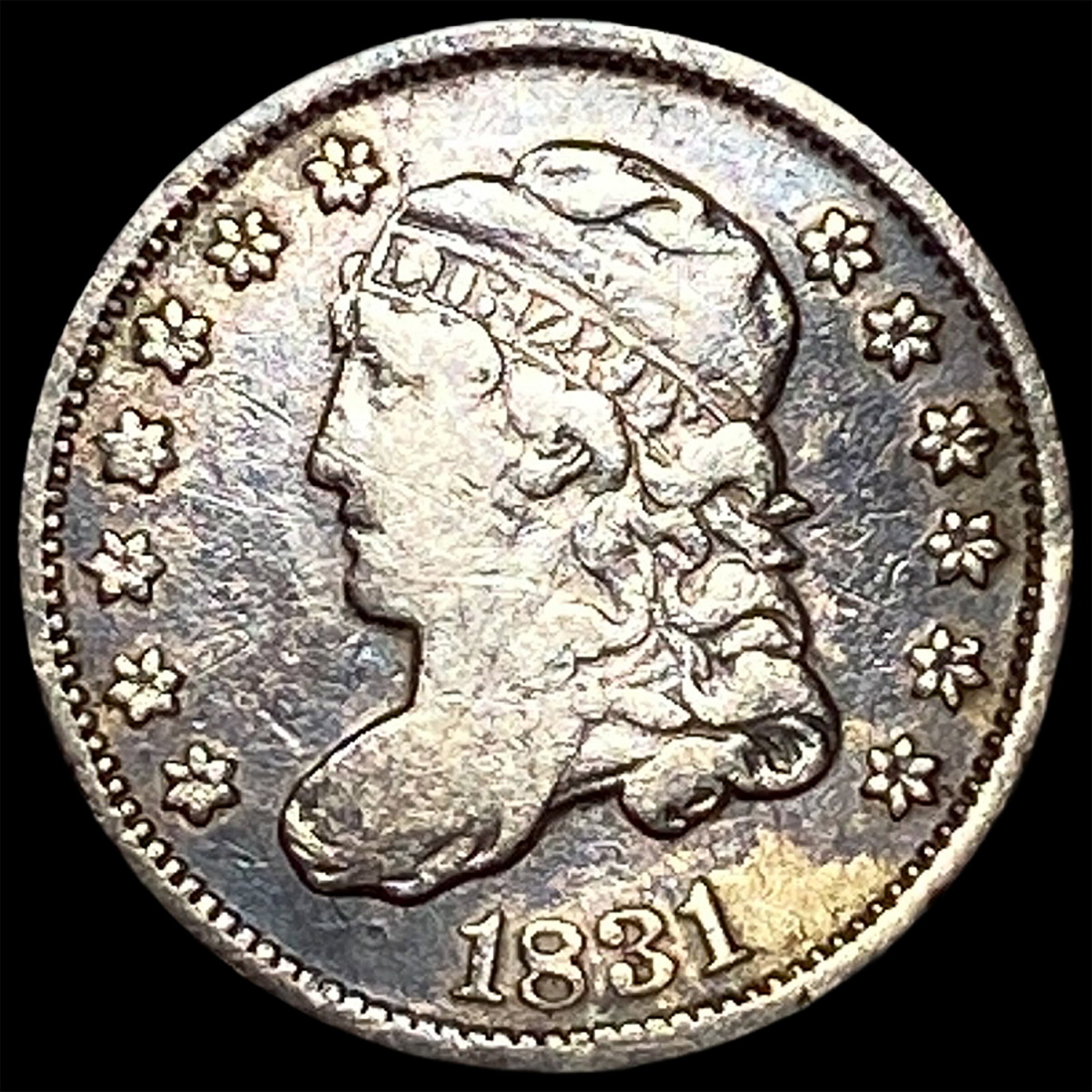 1831 Capped Bust Half Dime NEARLY UNCIRCULATED: 1831 Capped Bust Half Dime NEARLY UNCIRCULATED