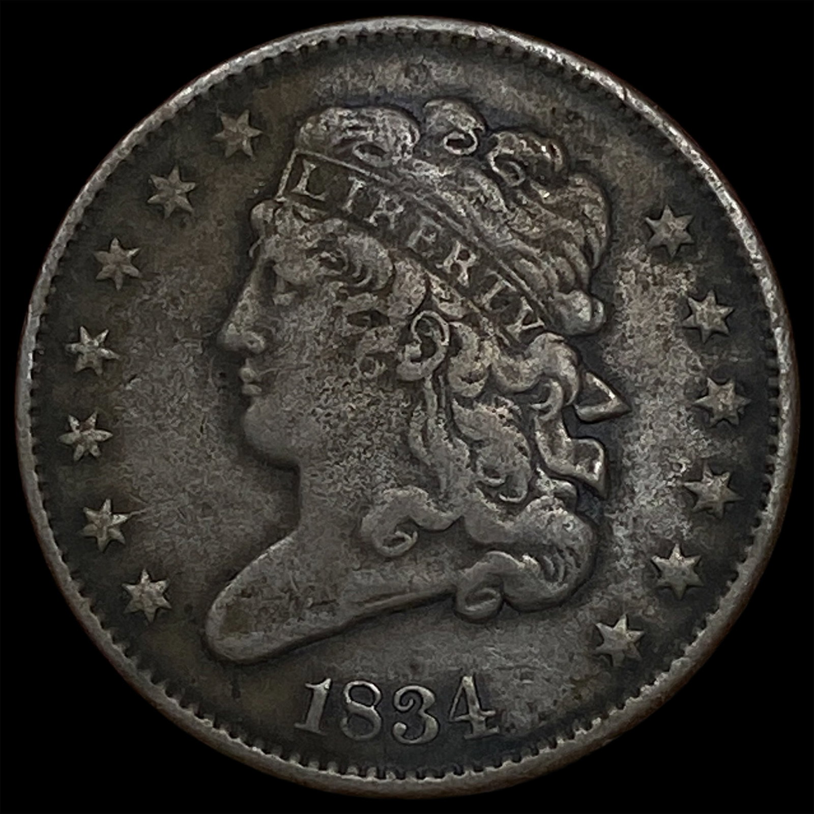 1834 Classic Head Half Cent LIGHTLY CIRCULATED: 1834 Classic Head Half Cent LIGHTLY CIRCULATED