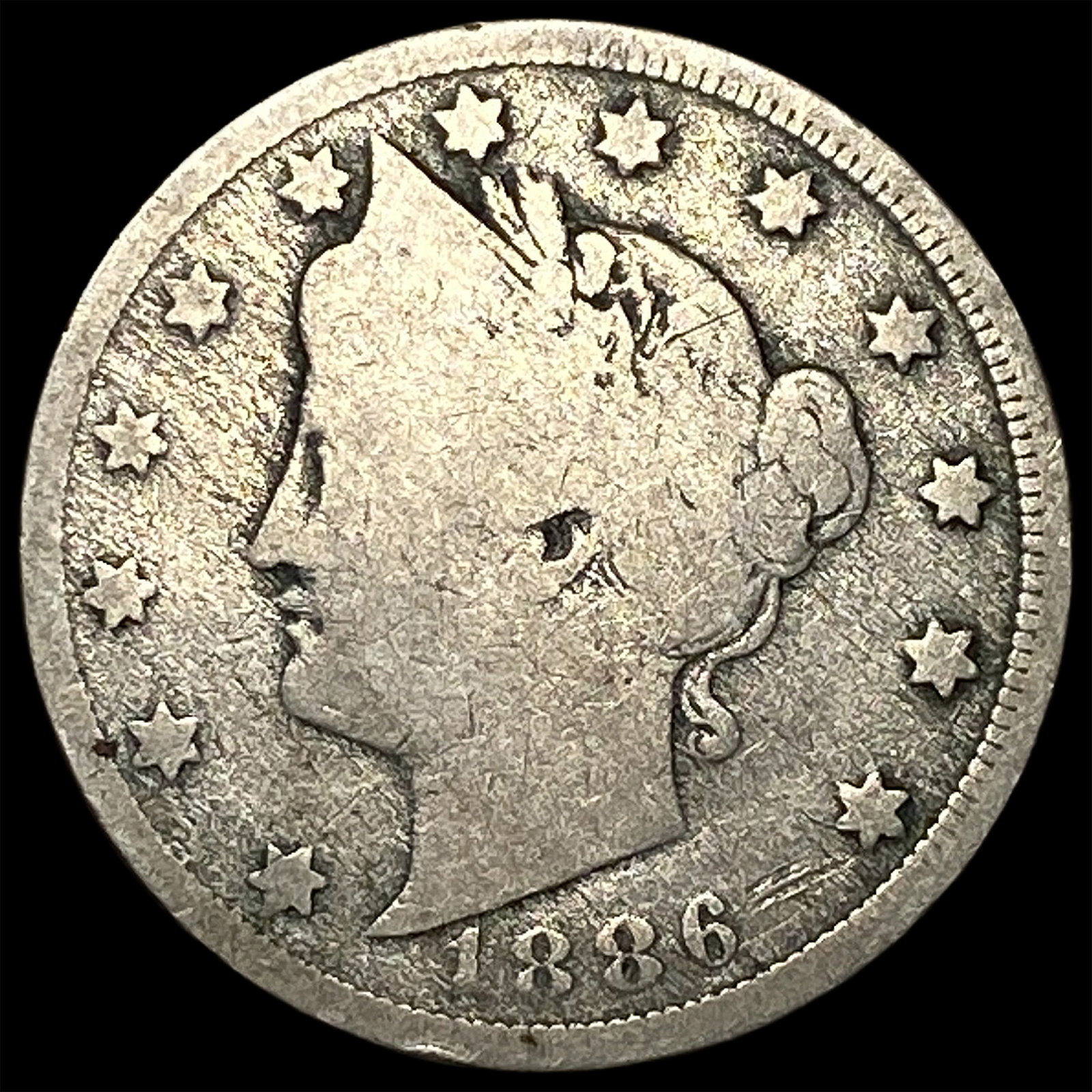 1886 Liberty Head Nickel LIGHTLY CIRCULATED: 1886 Liberty Head Nickel LIGHTLY CIRCULATED