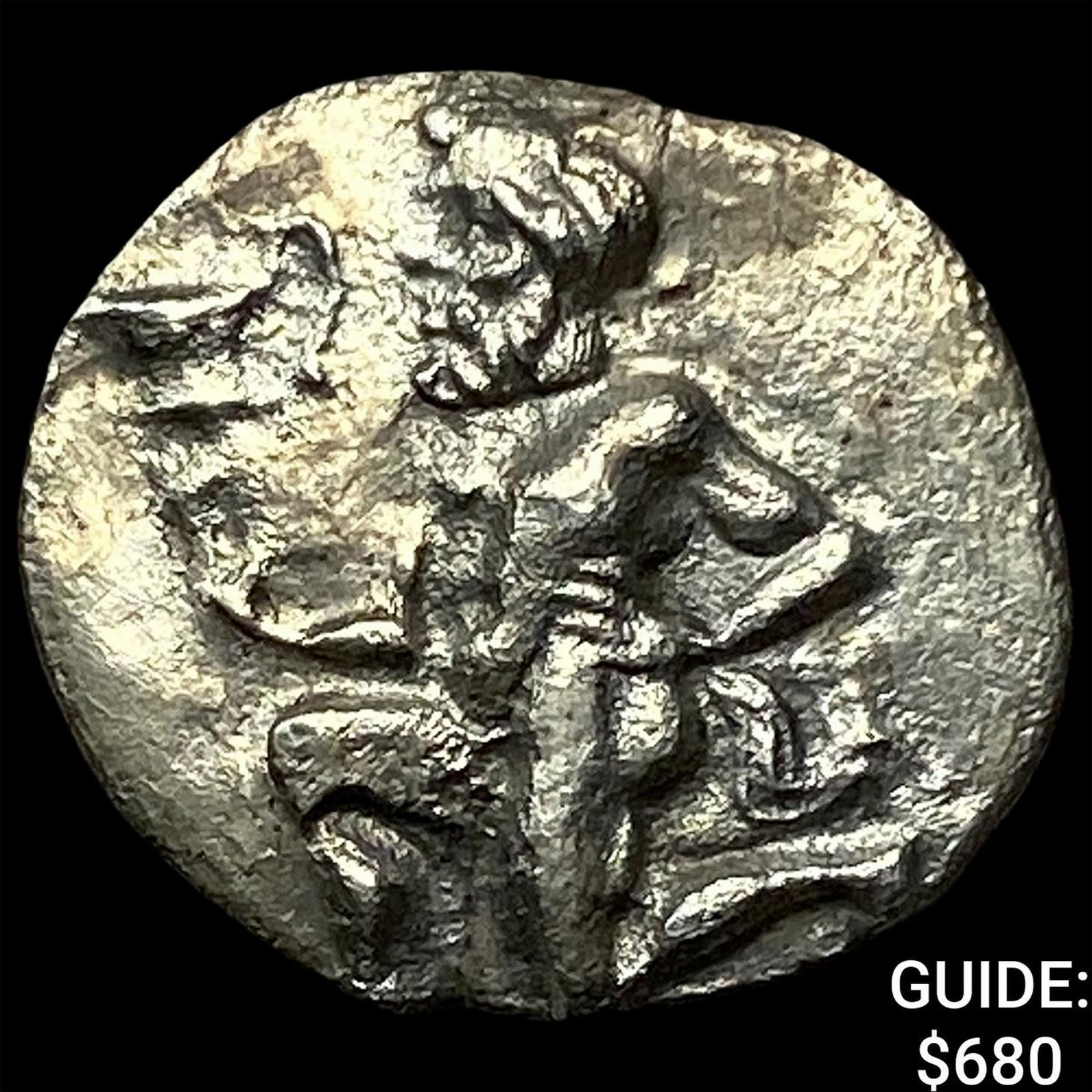 Greek Thasos 405-355 BC Silver Trihemibol: Greek Thasos 405-355 BC Silver Trihemibol