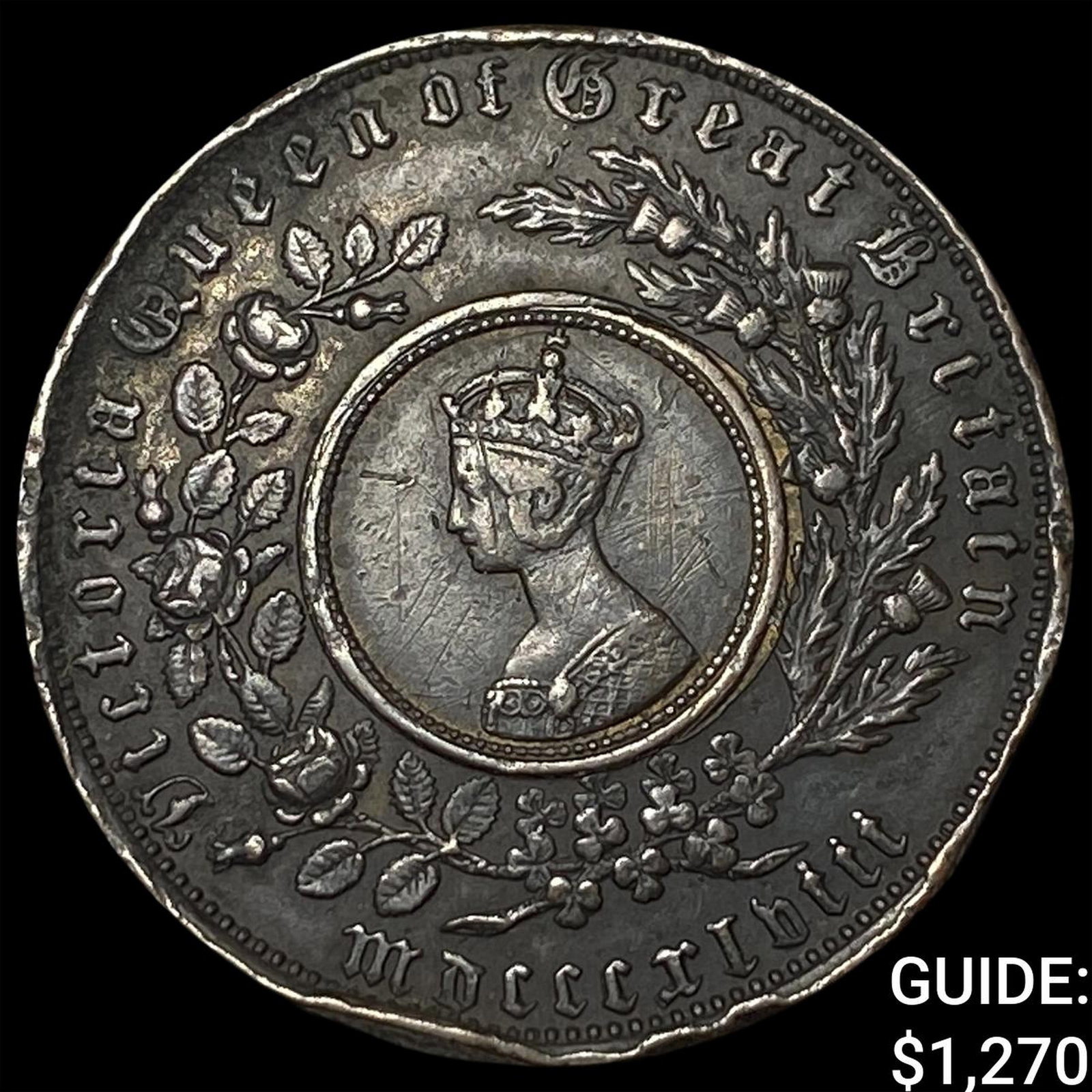 1840 Great Britain Bi Metallic Model Crown (1 of 2)