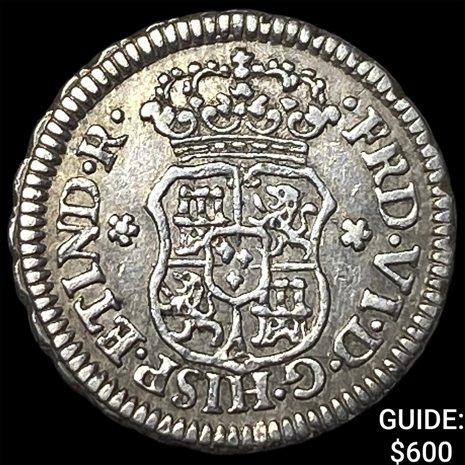 1759M Mexico Ferdinand VI Silver 1/2 Real (1 of 2)