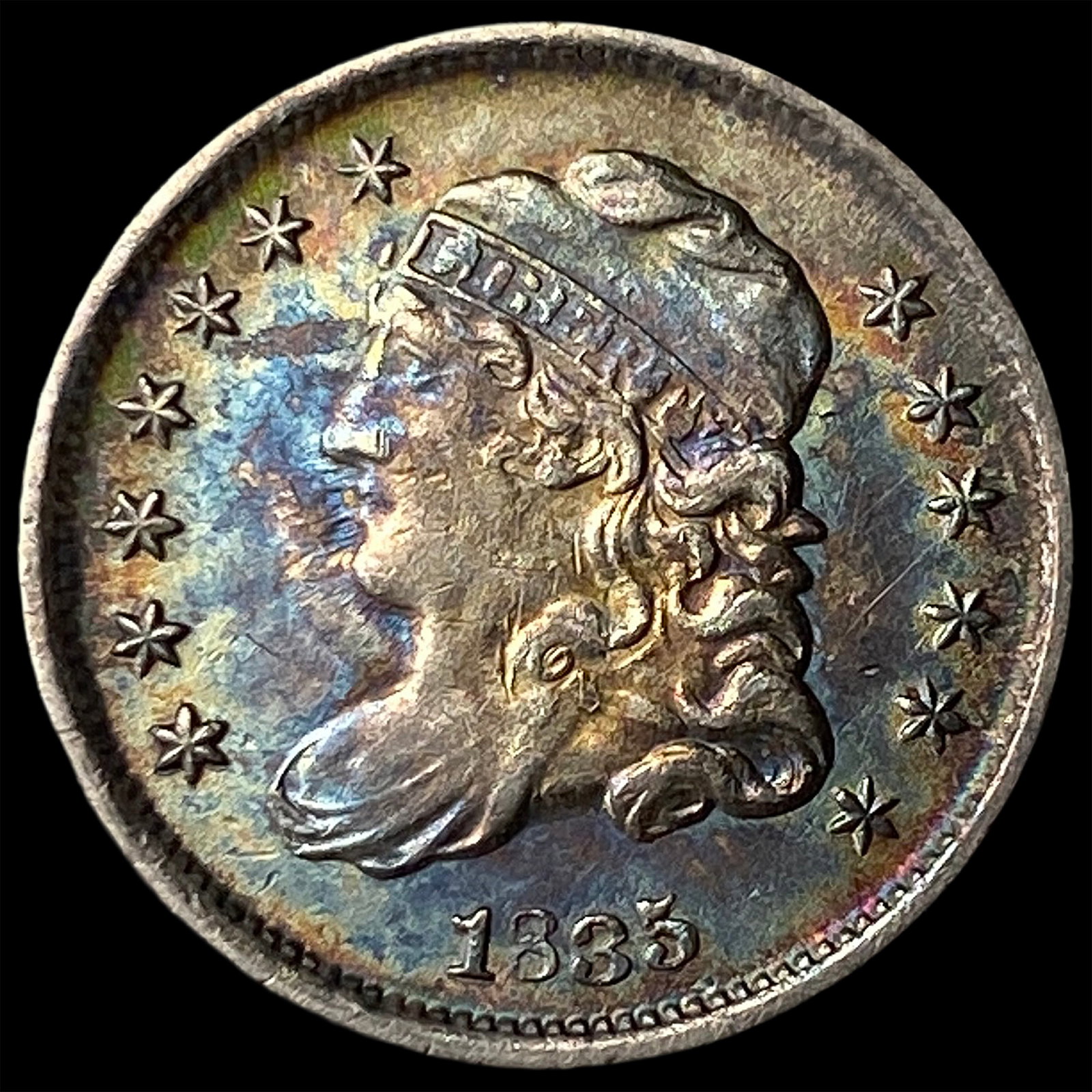 1835 Capped Bust Half Dime CHOICE AU: 1835 Capped Bust Half Dime CHOICE AU