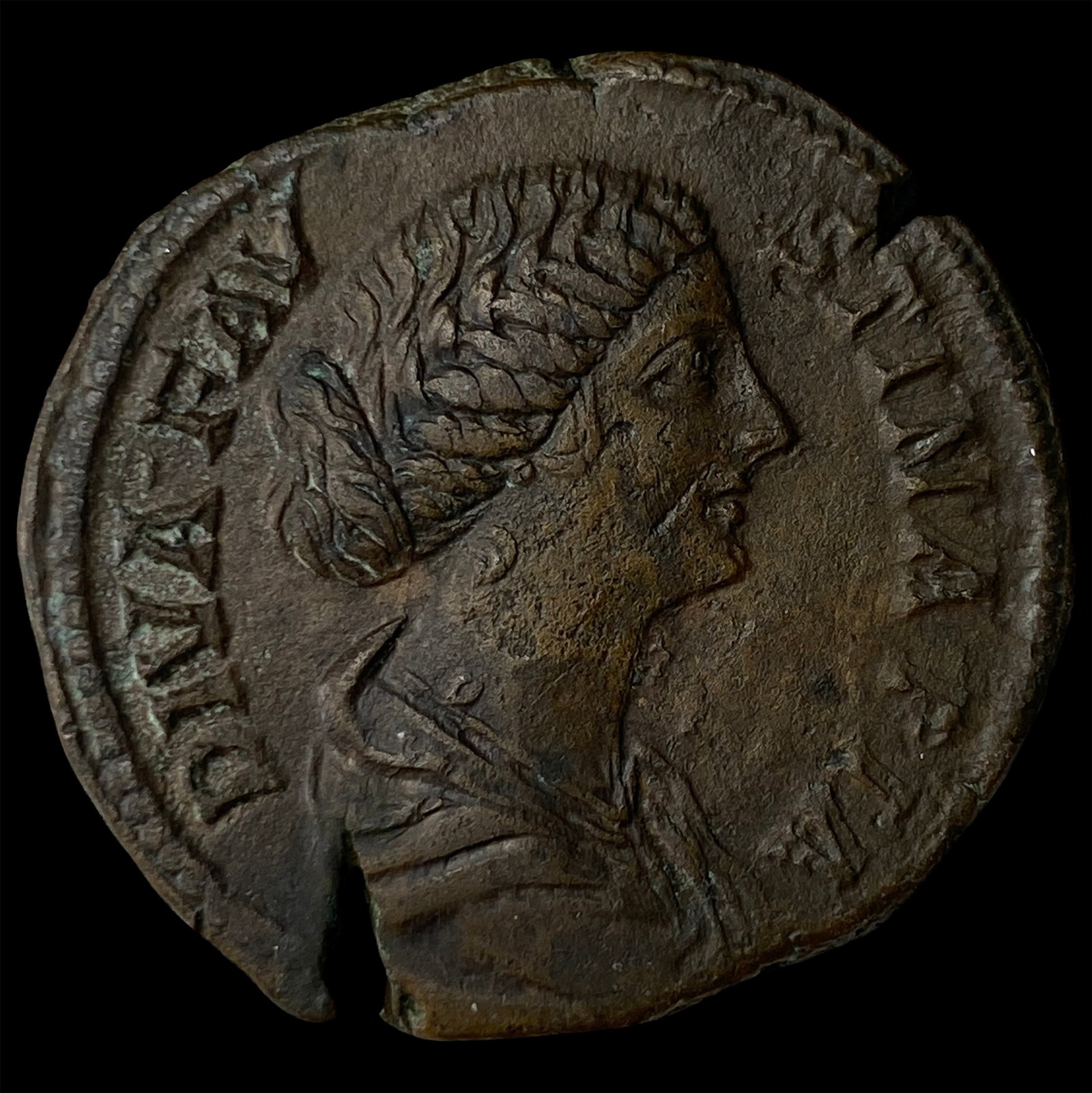 Roman Empire 176-180 AD Diva Faustina II AE Sestertius CLOSELY UNCIRCULATED: Roman Empire 176-180 AD Diva Faustina II AE Sestertius CLOSELY UNCIRCULATED