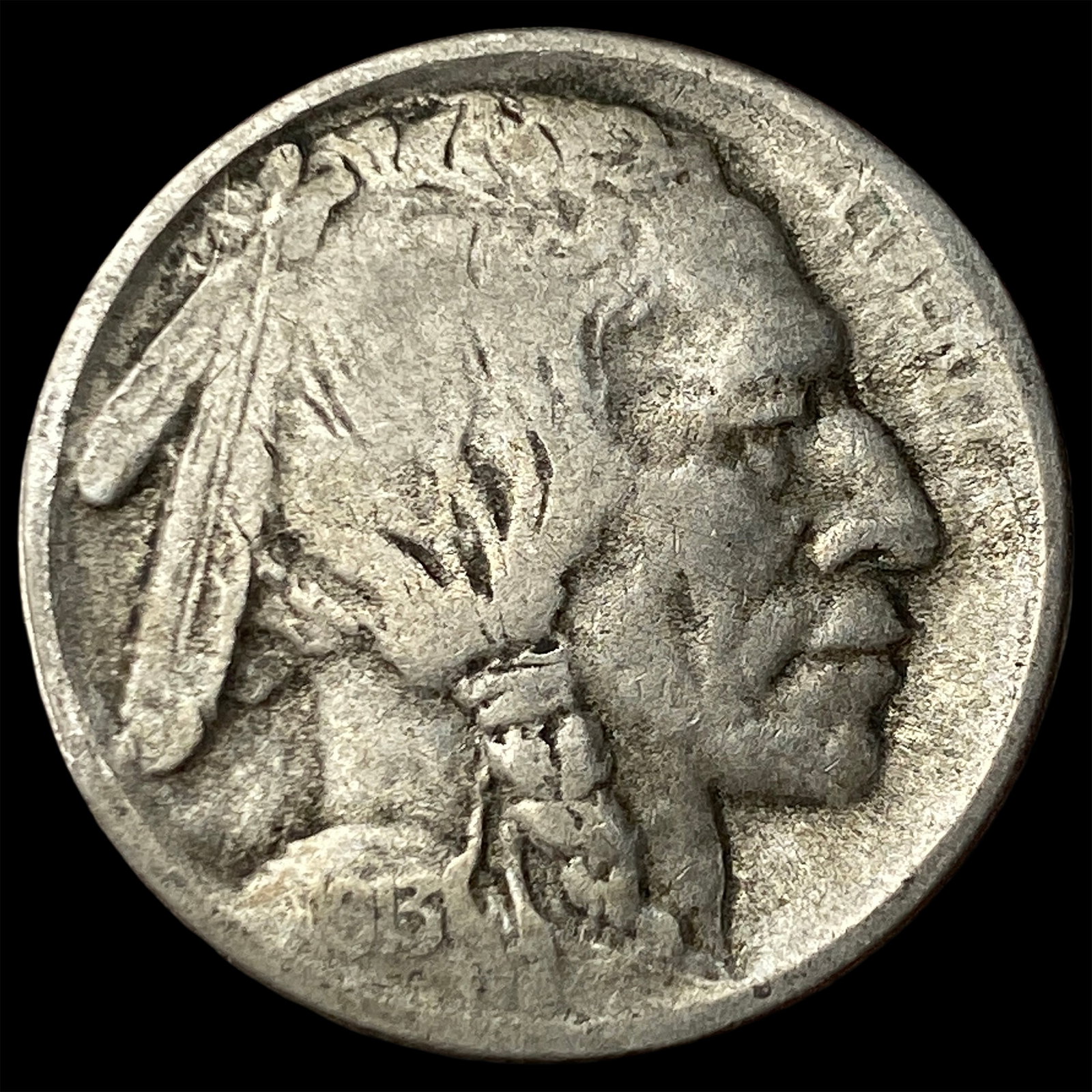 1913-S Type 1 Buffalo Nickel LIGHTLY CIRCULATED