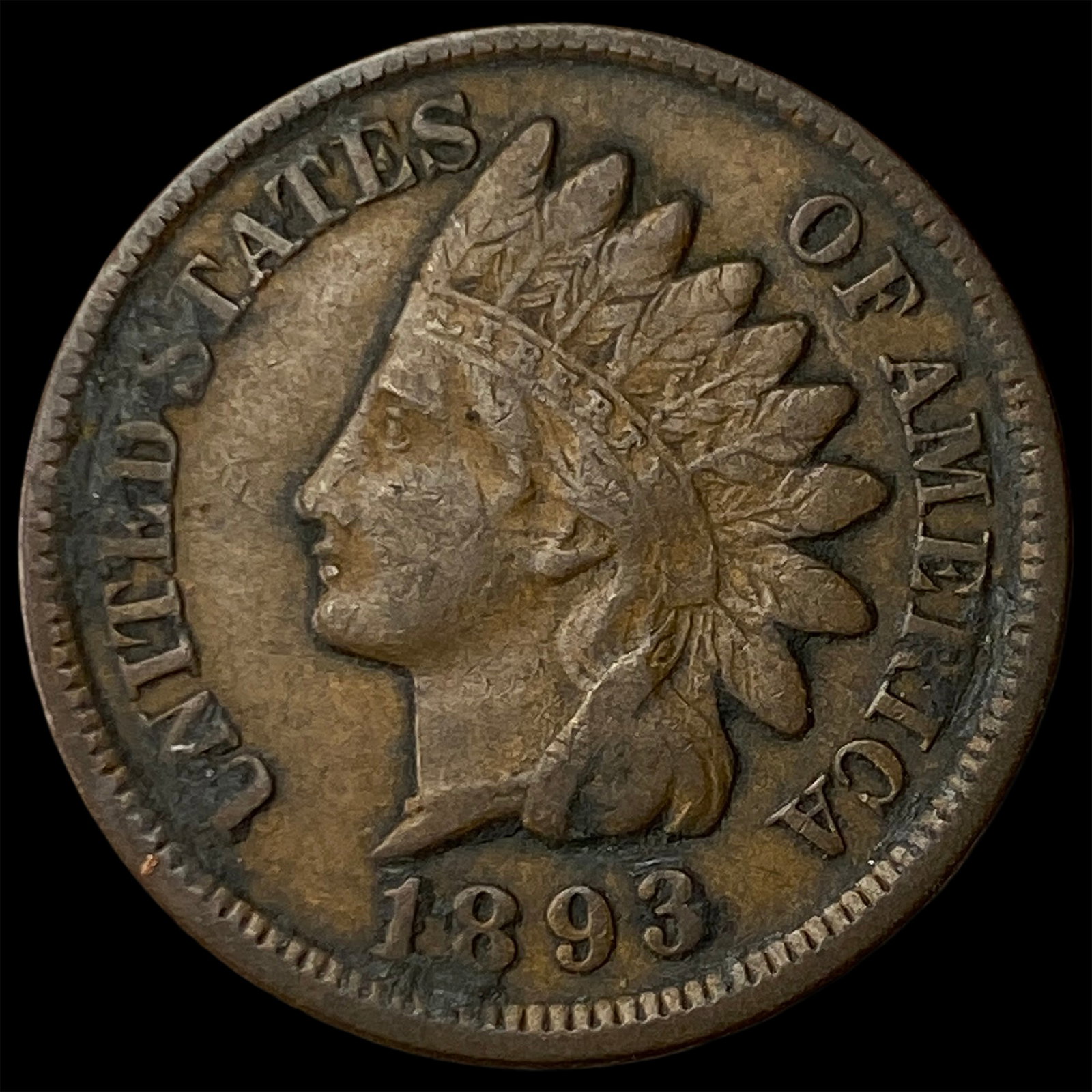 1893 Indian Head Cent NEARLY UNCIRCULATED: 1893 Indian Head Cent NEARLY UNCIRCULATED