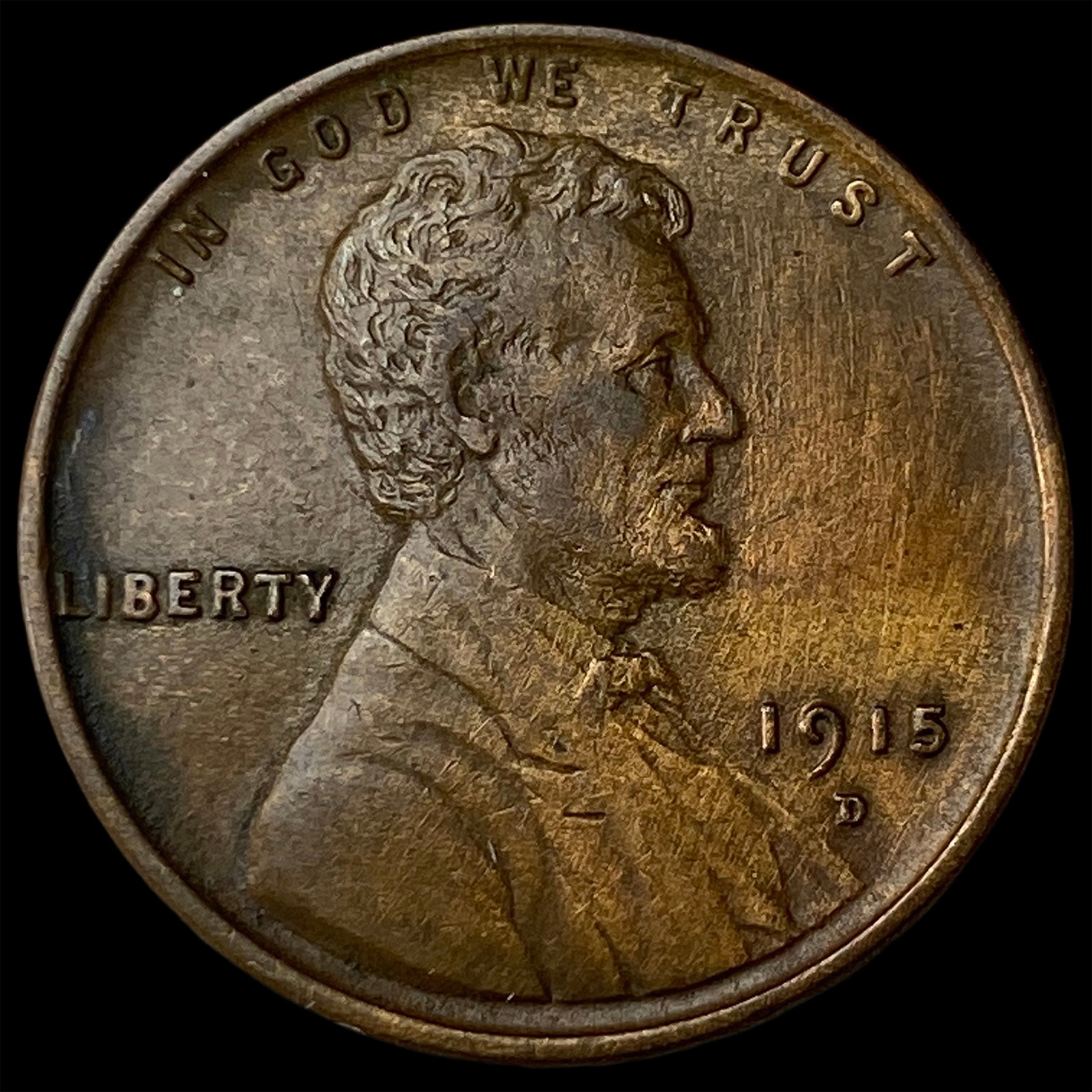 1915-D Lincoln Wheat Cent CHOICE AU: 1915-D Lincoln Wheat Cent CHOICE AU