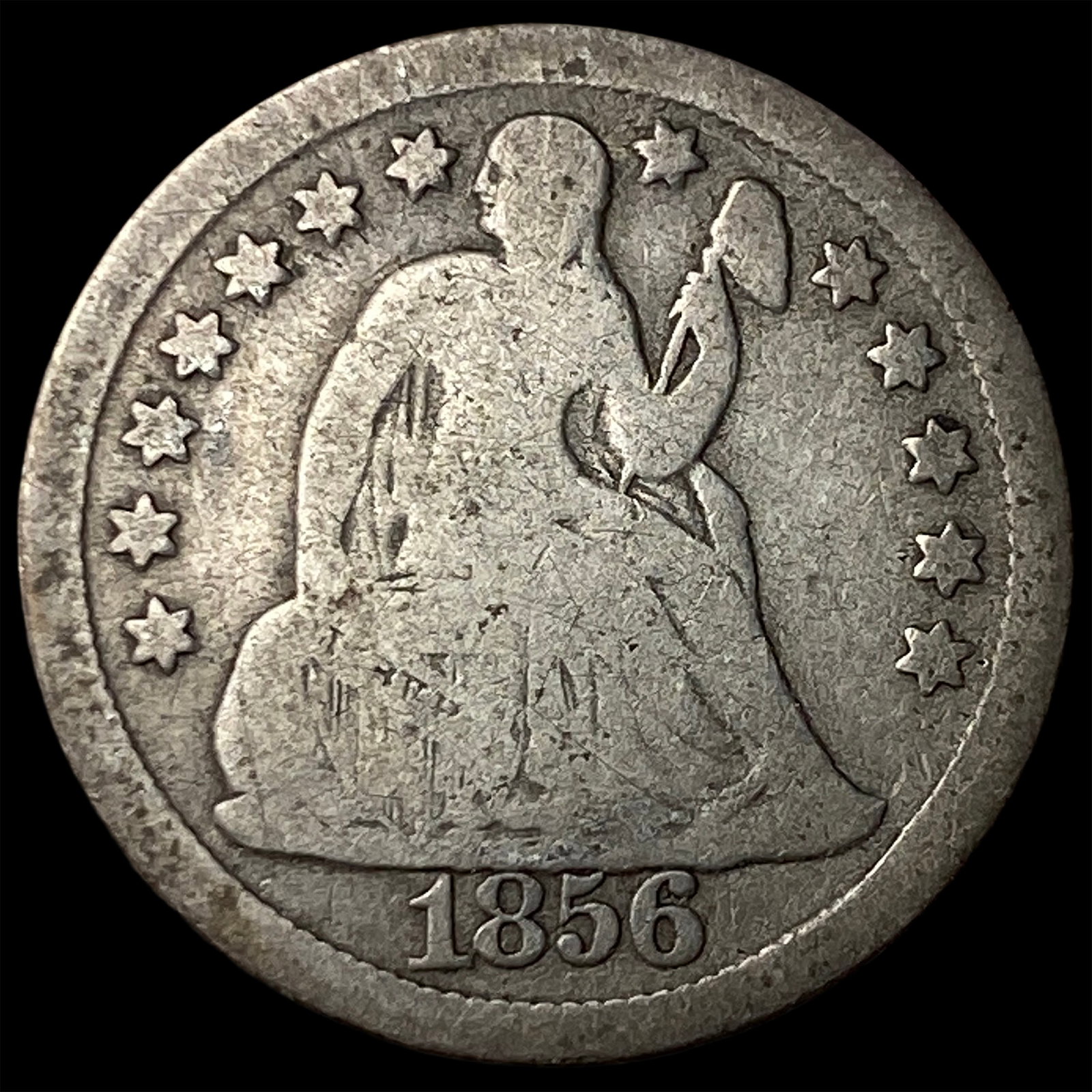 1856 Seated Liberty Dime NICELY CIRCULATED (1 of 2)