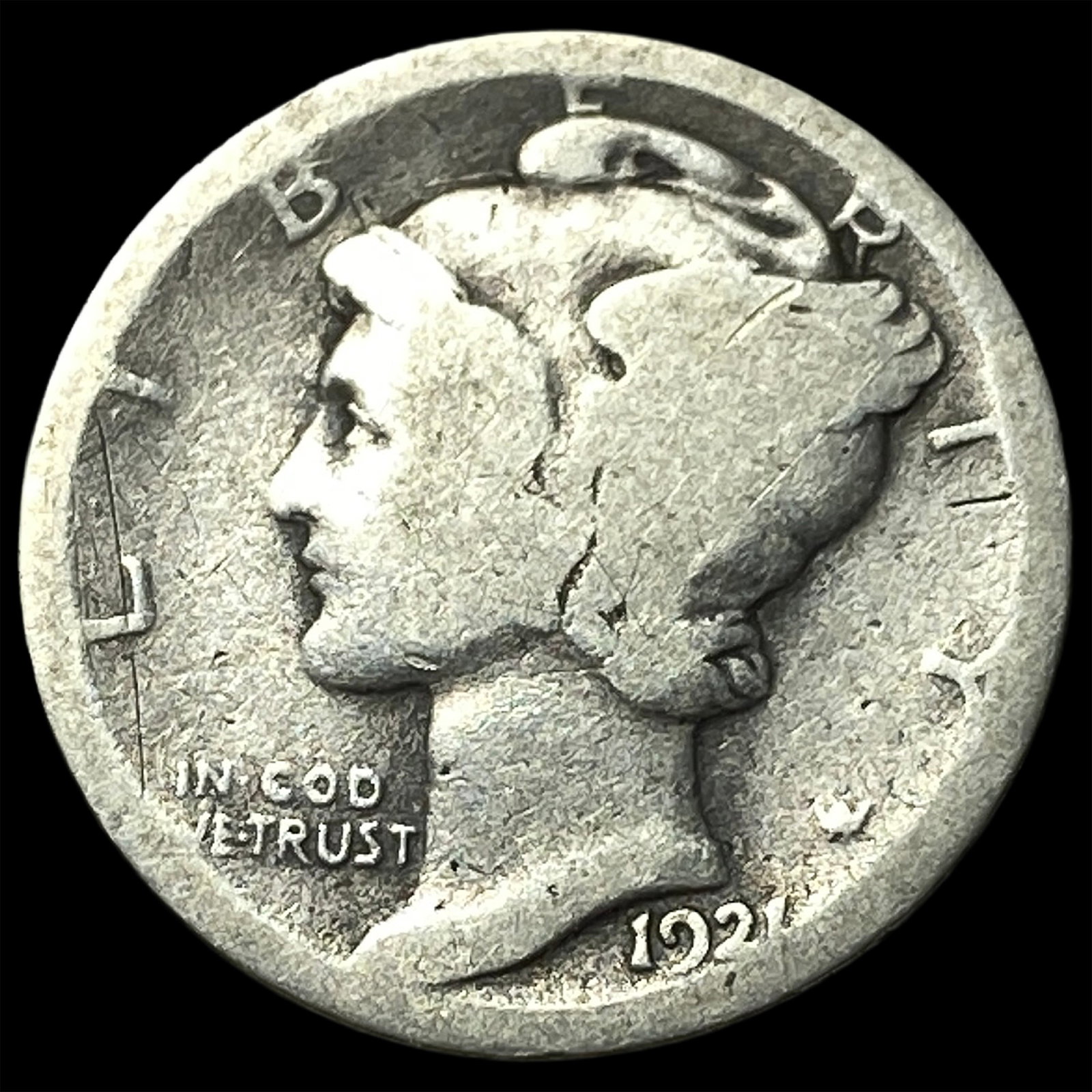 1921 Mercury Dime LIGHTLY CIRCULATED: 1921 Mercury Dime LIGHTLY CIRCULATED